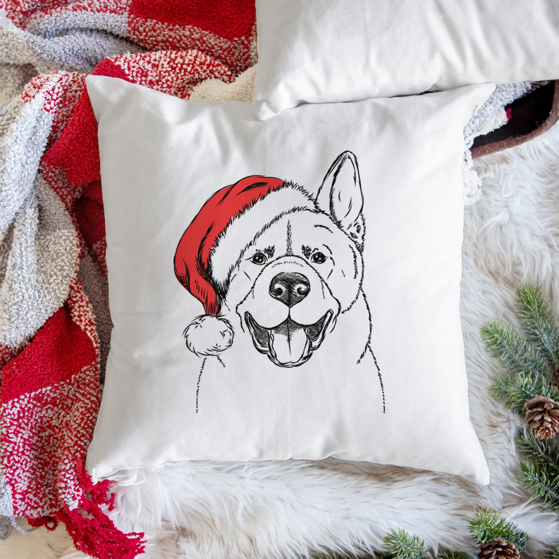 Baku the Akita - Throw Pillow Cover - Image 3