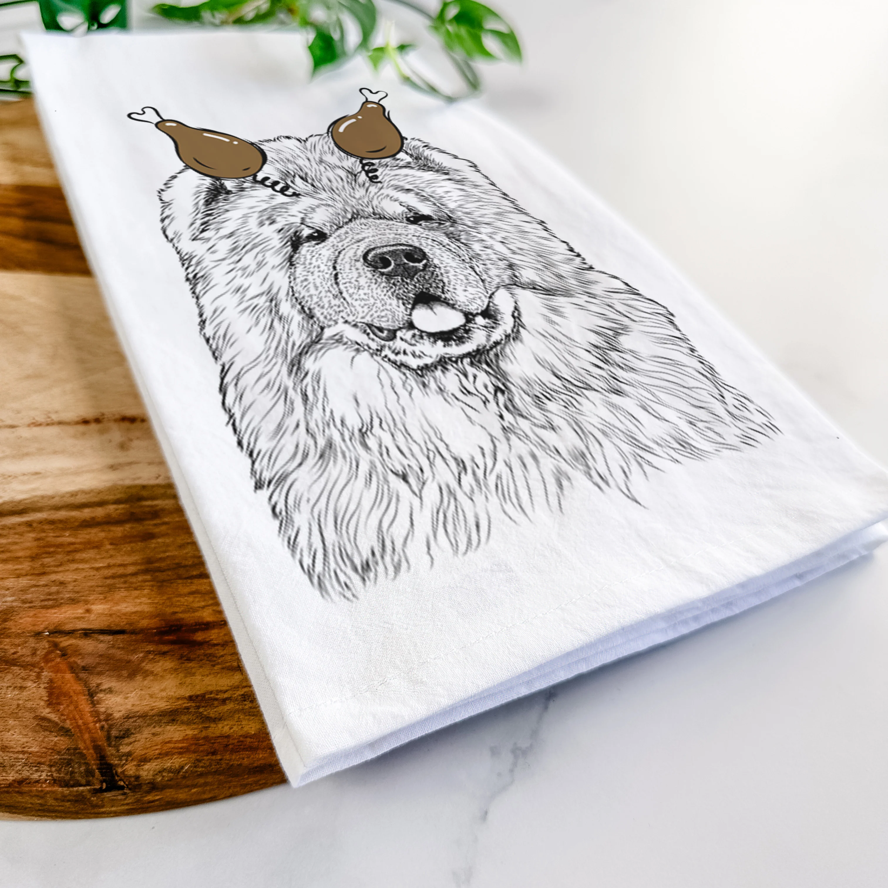 Baloo the Chow Chow Tea Towel - Image 11