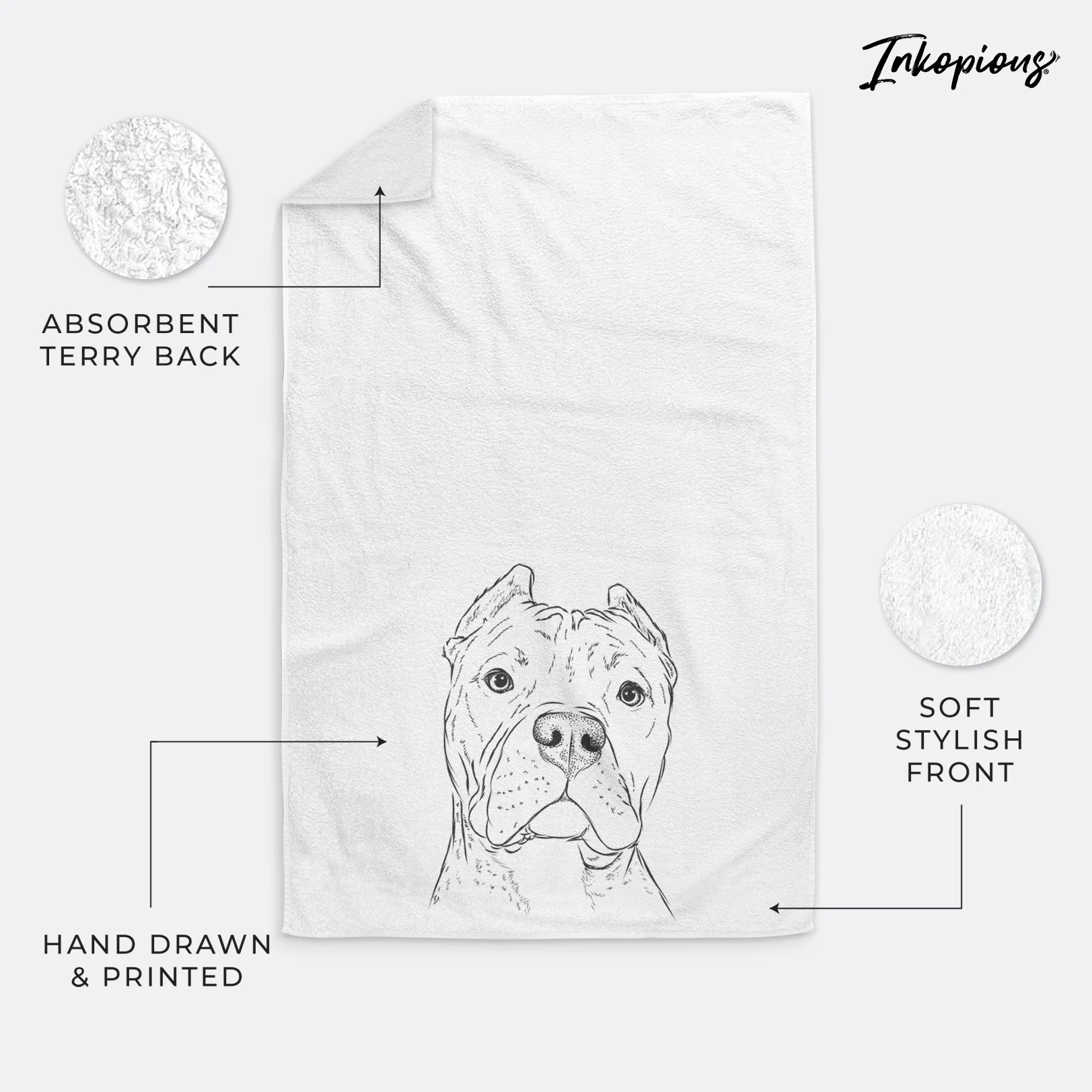 Bam Bam the Pitbull Decorative Hand Towel - Image 16