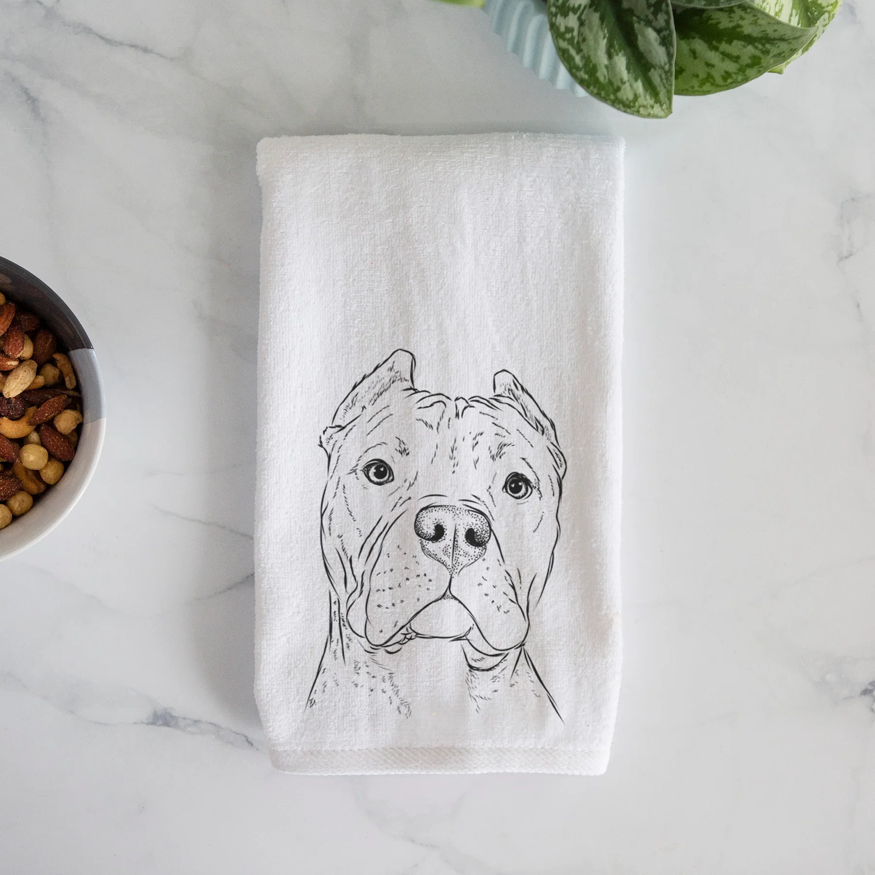 Bam Bam the Pitbull Decorative Hand Towel - Image 2