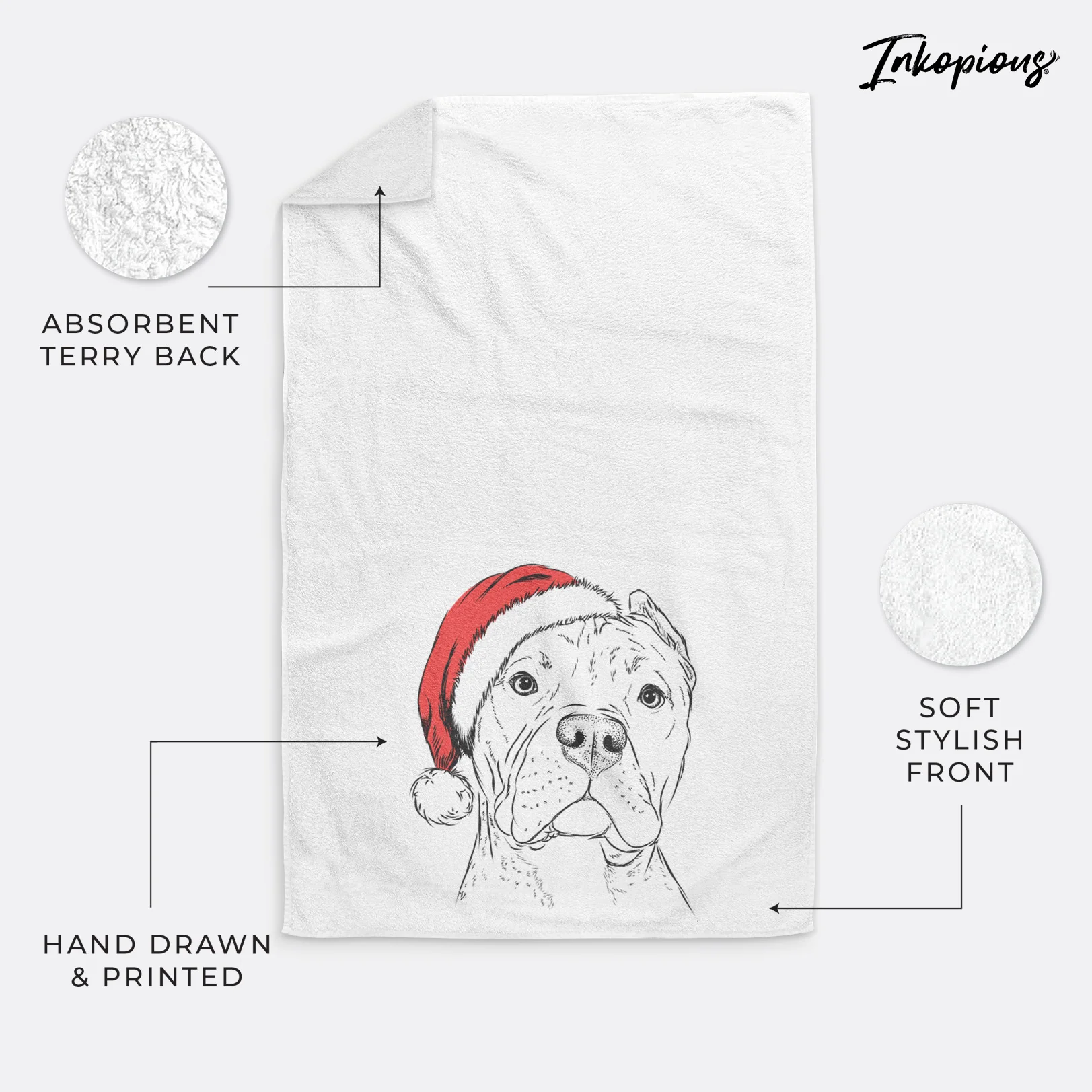 Bam Bam the Pitbull Decorative Hand Towel - Image 20