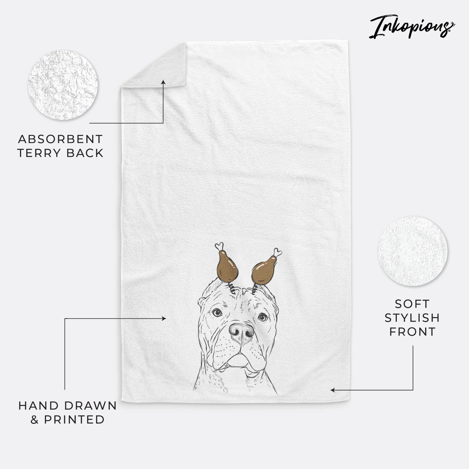 Bam Bam the Pitbull Decorative Hand Towel - Image 22