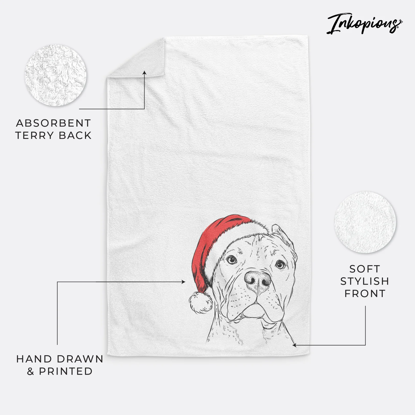 Bam Bam the Pitbull Decorative Hand Towel - Image 4