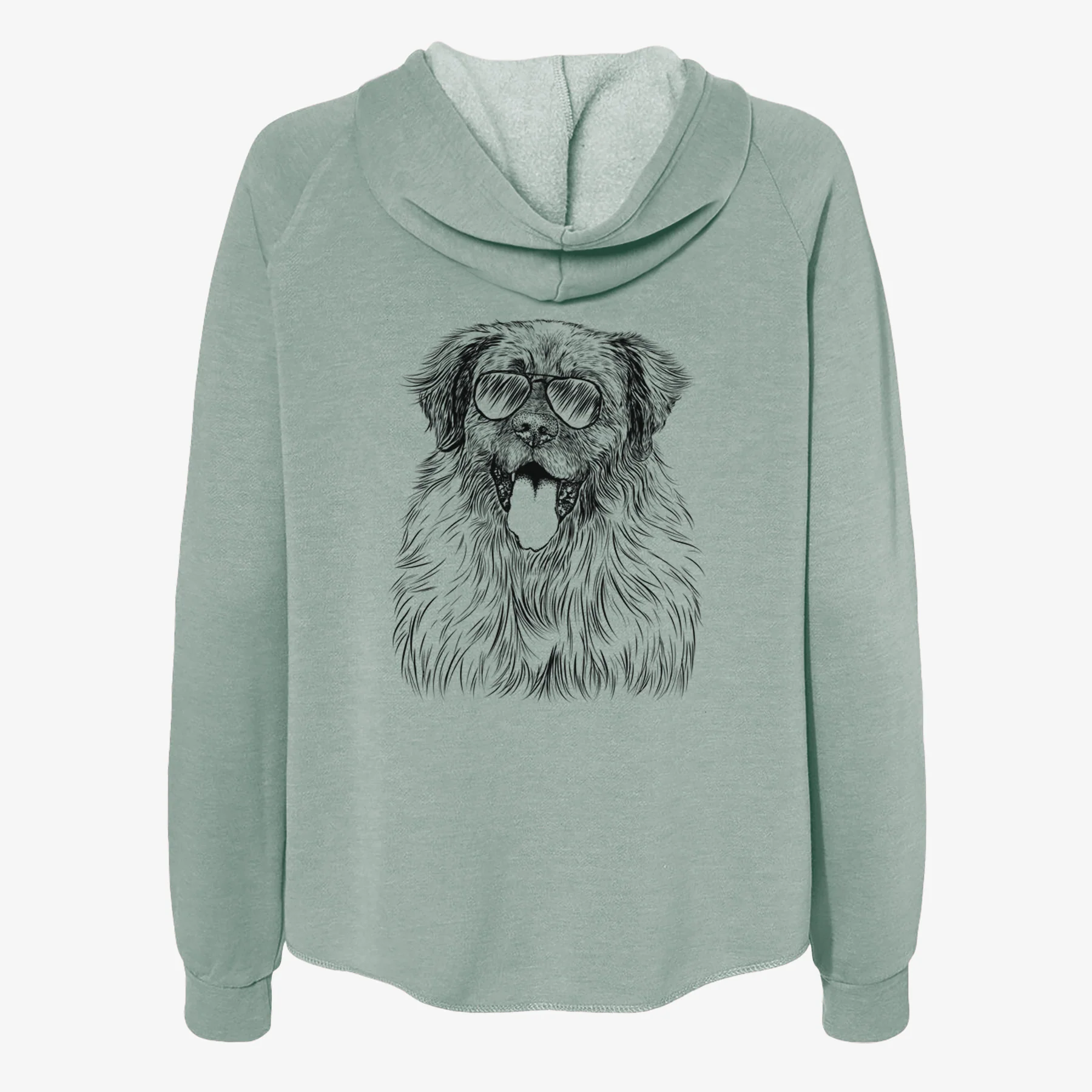 Bamboo the Leonberger - Women's Cali Wave Zip-Up Sweatshirt - Image 7