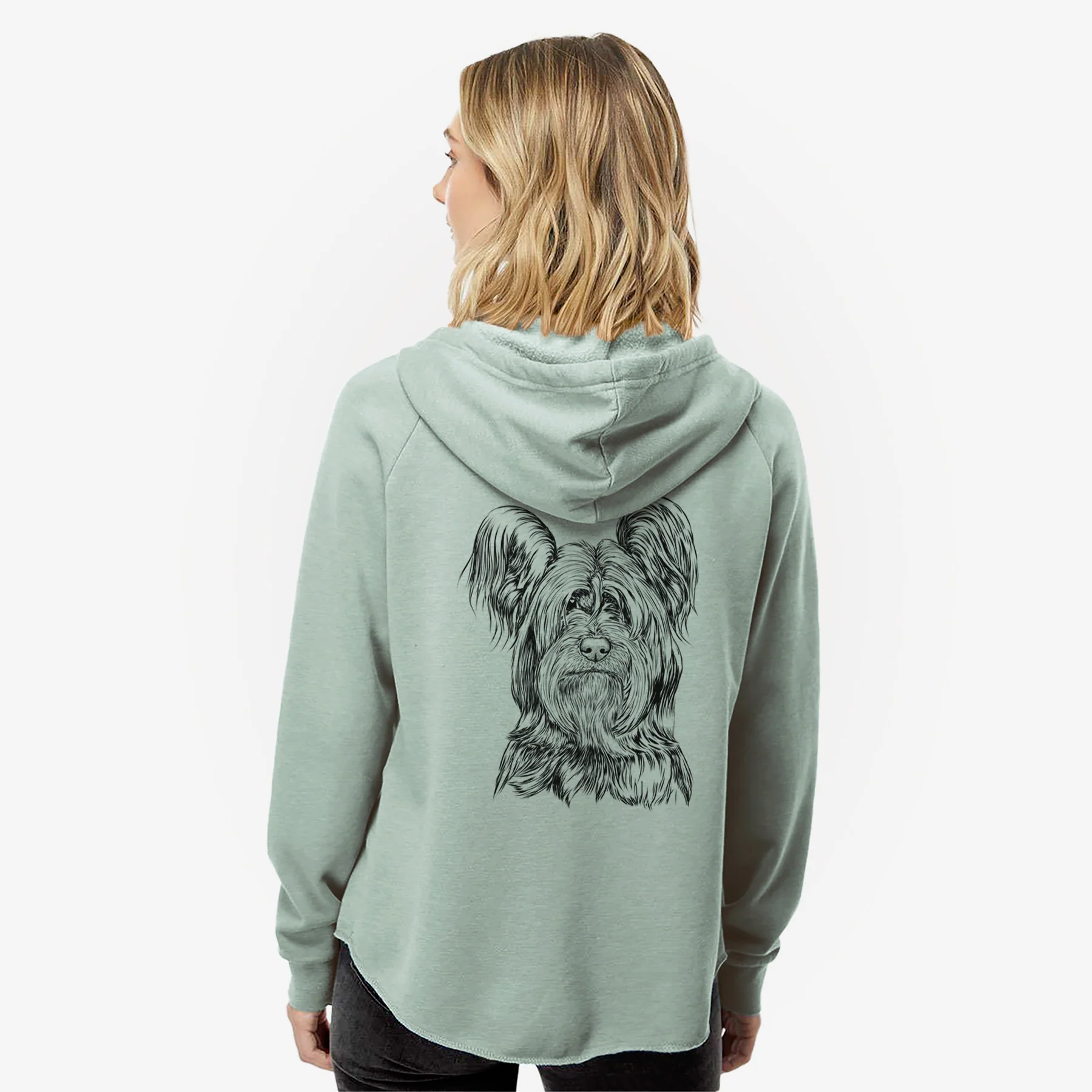 Bandit the Skye Terrier - Women's Cali Wave Zip-Up Sweatshirt - Image 2