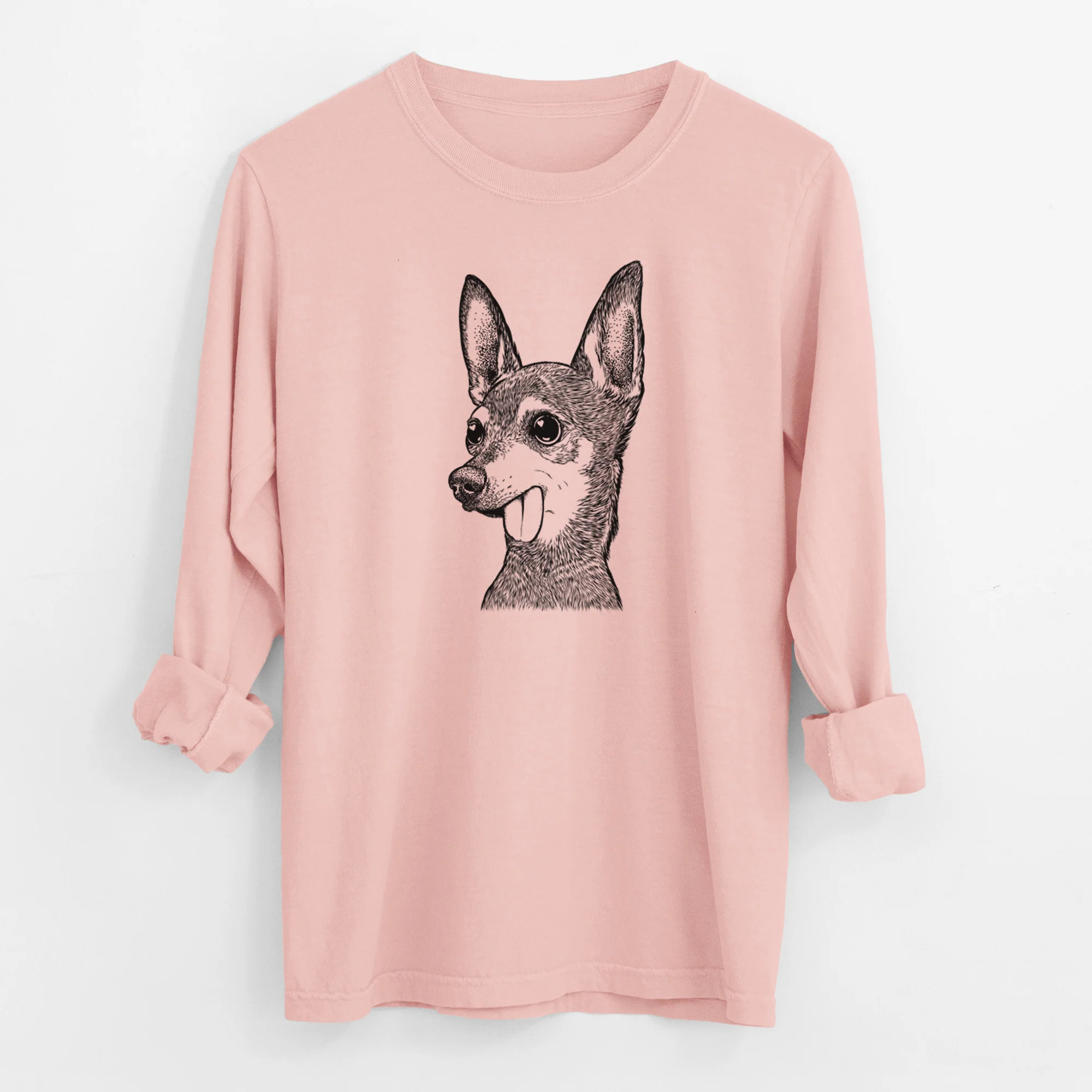 Bare Aaron the Chihuahua - Men's Heavyweight 100% Cotton Long Sleeve - Image 11