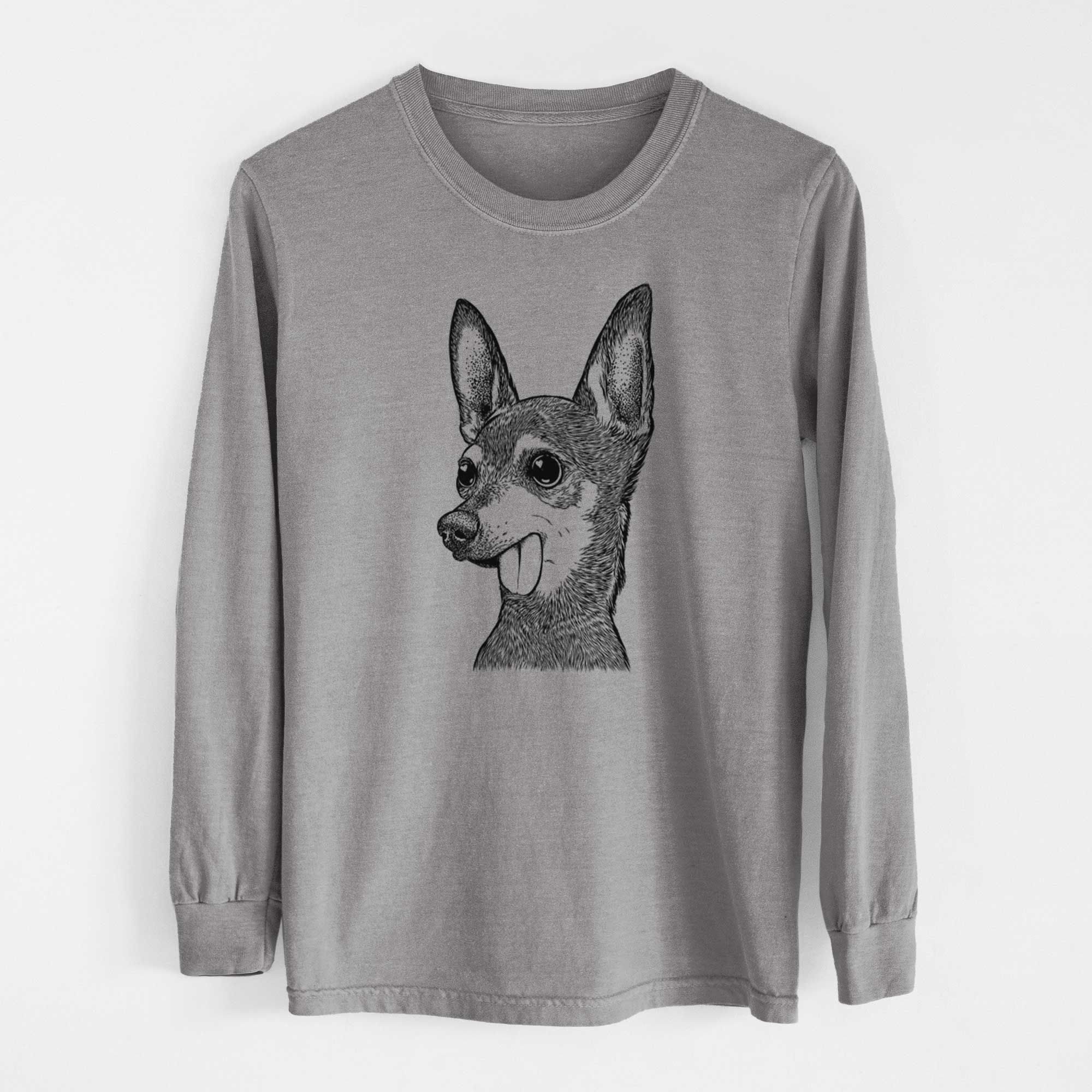 Bare Aaron the Chihuahua - Men's Heavyweight 100% Cotton Long Sleeve - Image 7