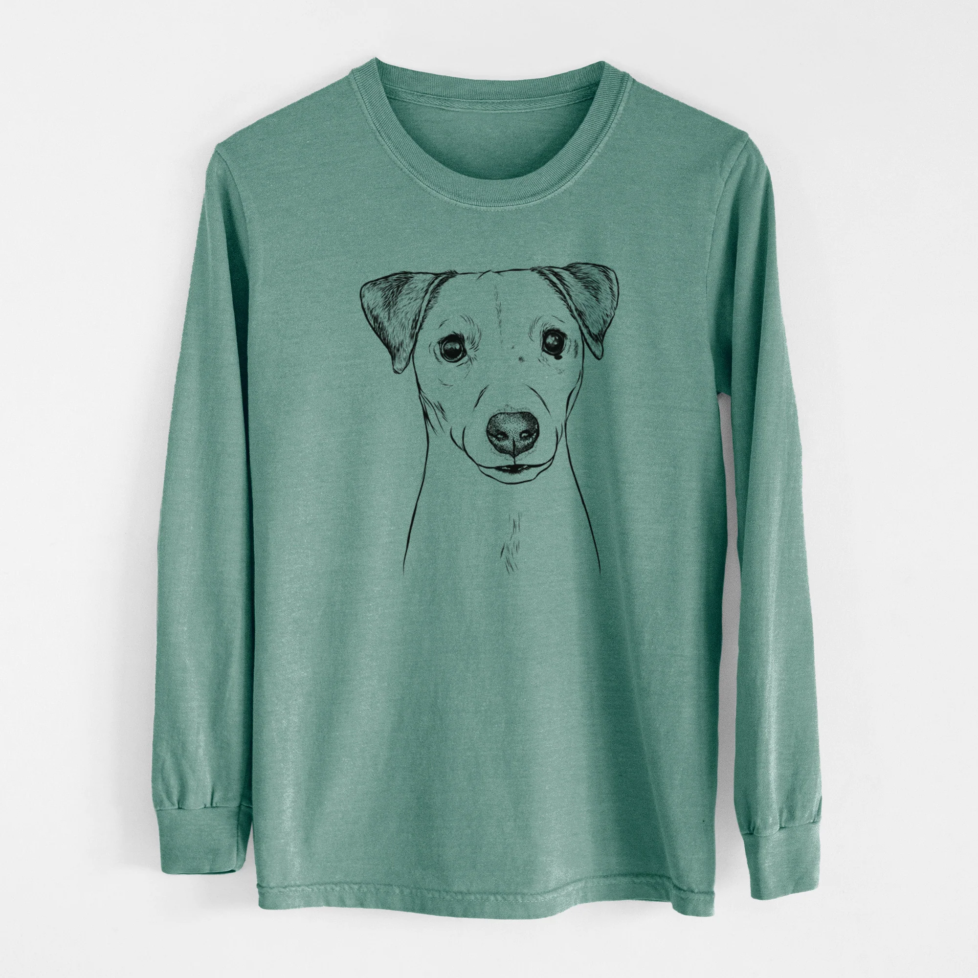 Bare Ally the Jack Russell Terrier - Men's Heavyweight 100% Cotton Long Sleeve - Image 12