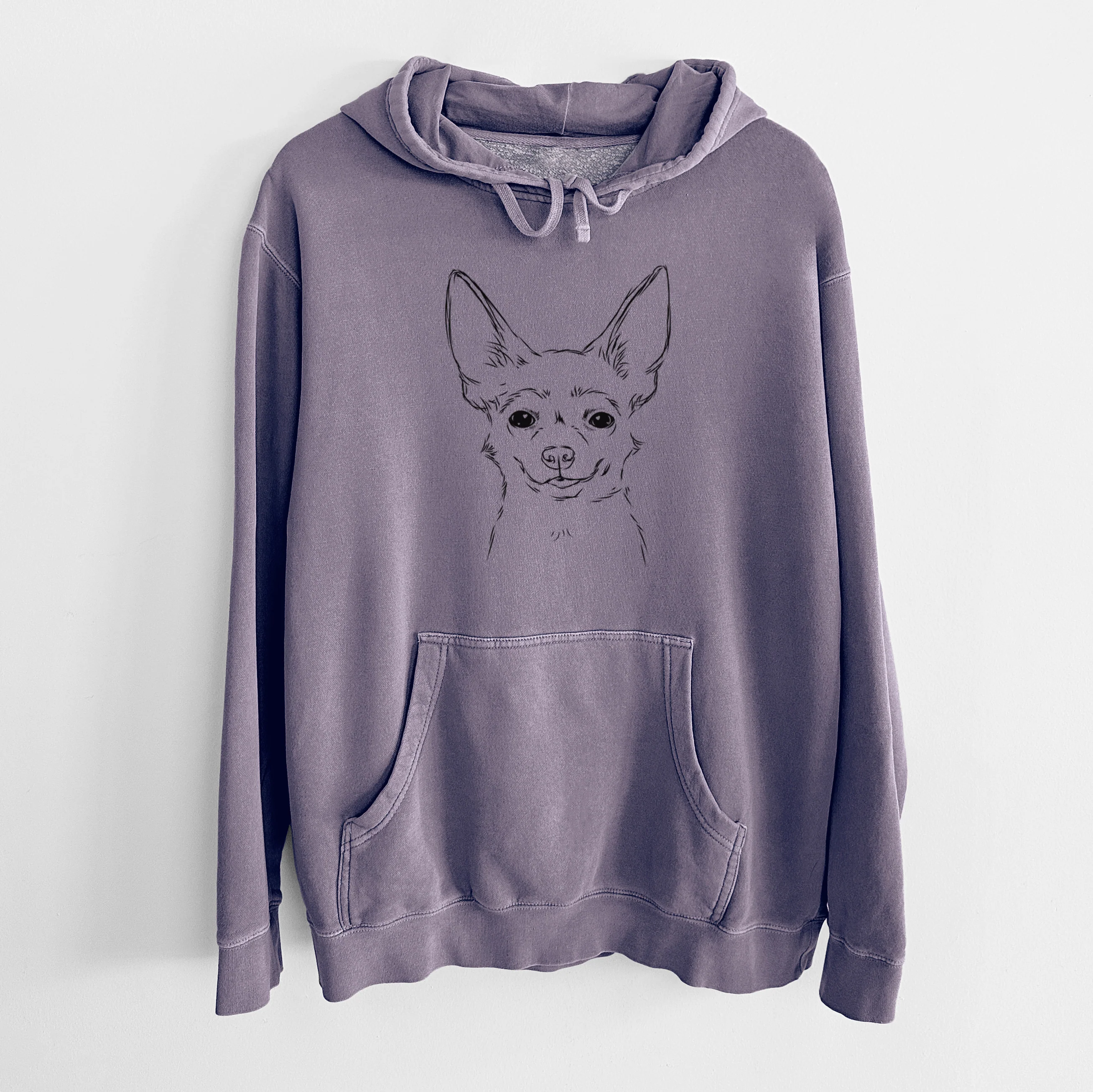 Bare Amos the Chihuahua - Unisex Pigment Dyed Hoodie - Image 9