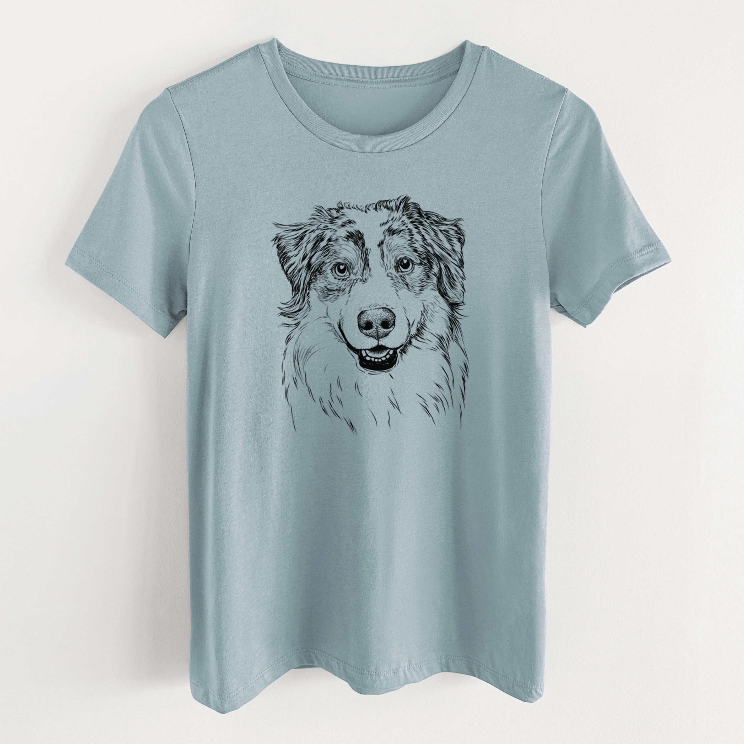 Bare Aonghus the Australian Shepherd - Women's Lightweight Relaxed Fit 100% Cotton Crewneck - Image 9