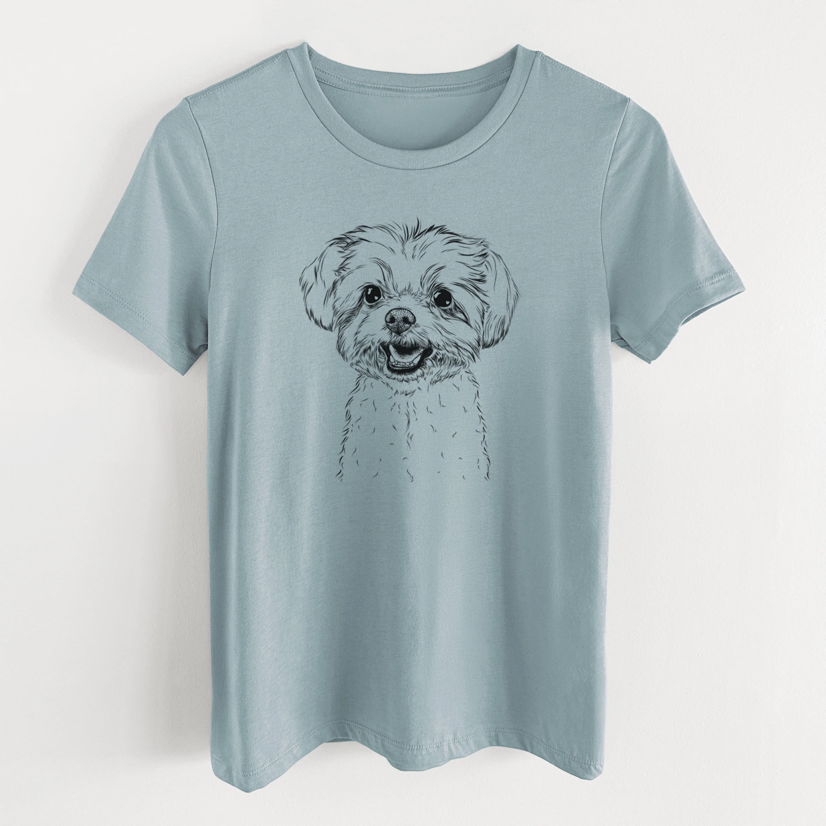 Bare Aspen the Morkie - Women's Lightweight Relaxed Fit 100% Cotton Crewneck - Image 9