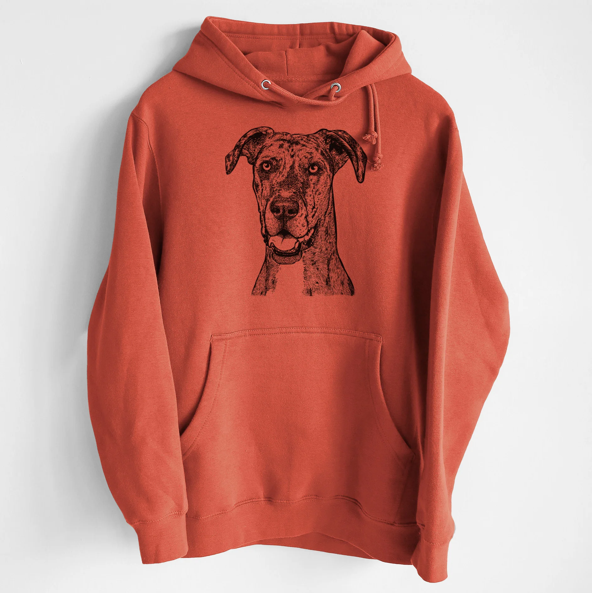 Athena the Merle Great Dane- Heavyweight Fleece Hoodie