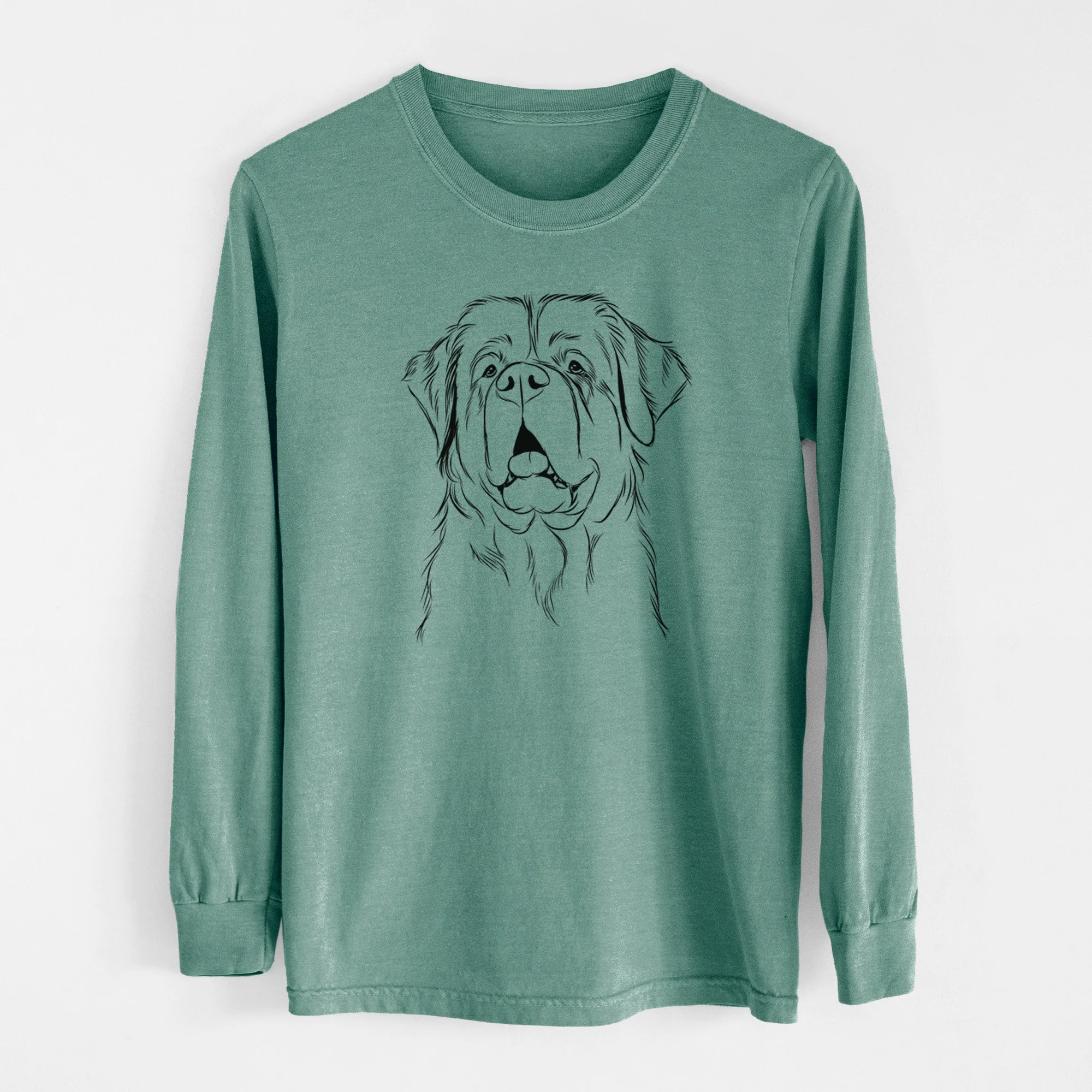 Bare Atlas the Saint Bernard - Men's Heavyweight 100% Cotton Long Sleeve - Image 12