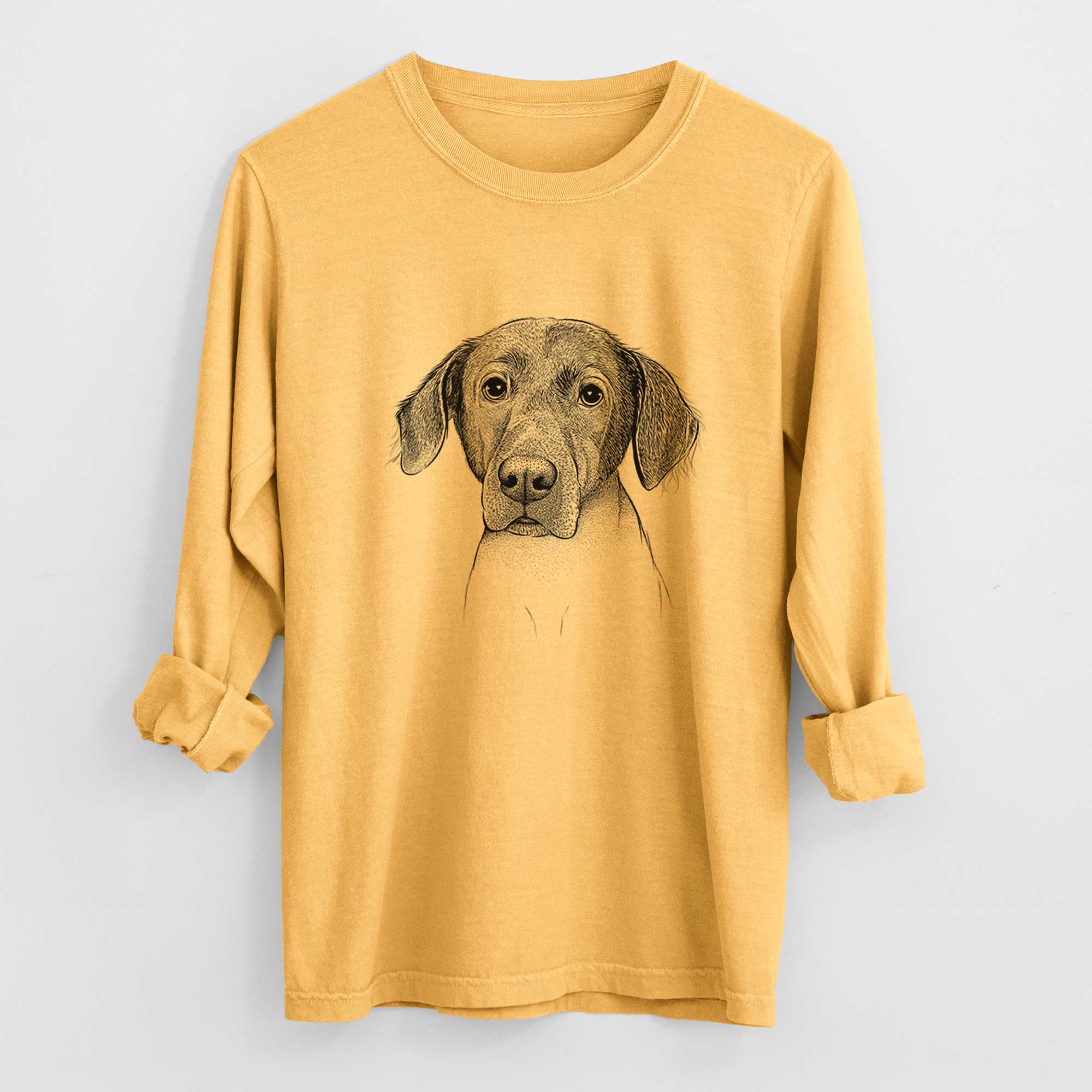 Bare Baldwin the Mixed Breed - Men's Heavyweight 100% Cotton Long Sleeve - Image 3