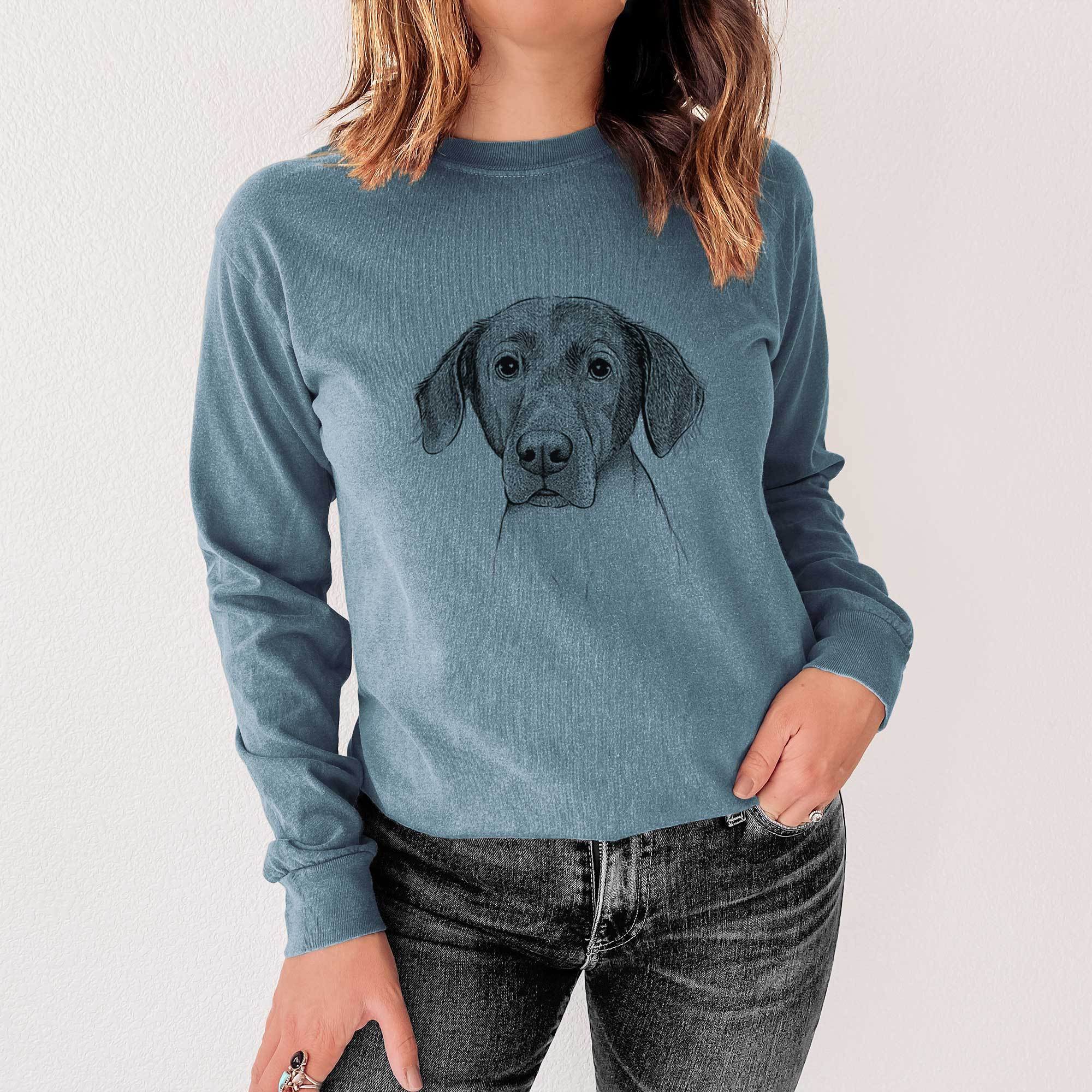 Bare Baldwin the Mixed Breed - Men's Heavyweight 100% Cotton Long Sleeve - Image 4
