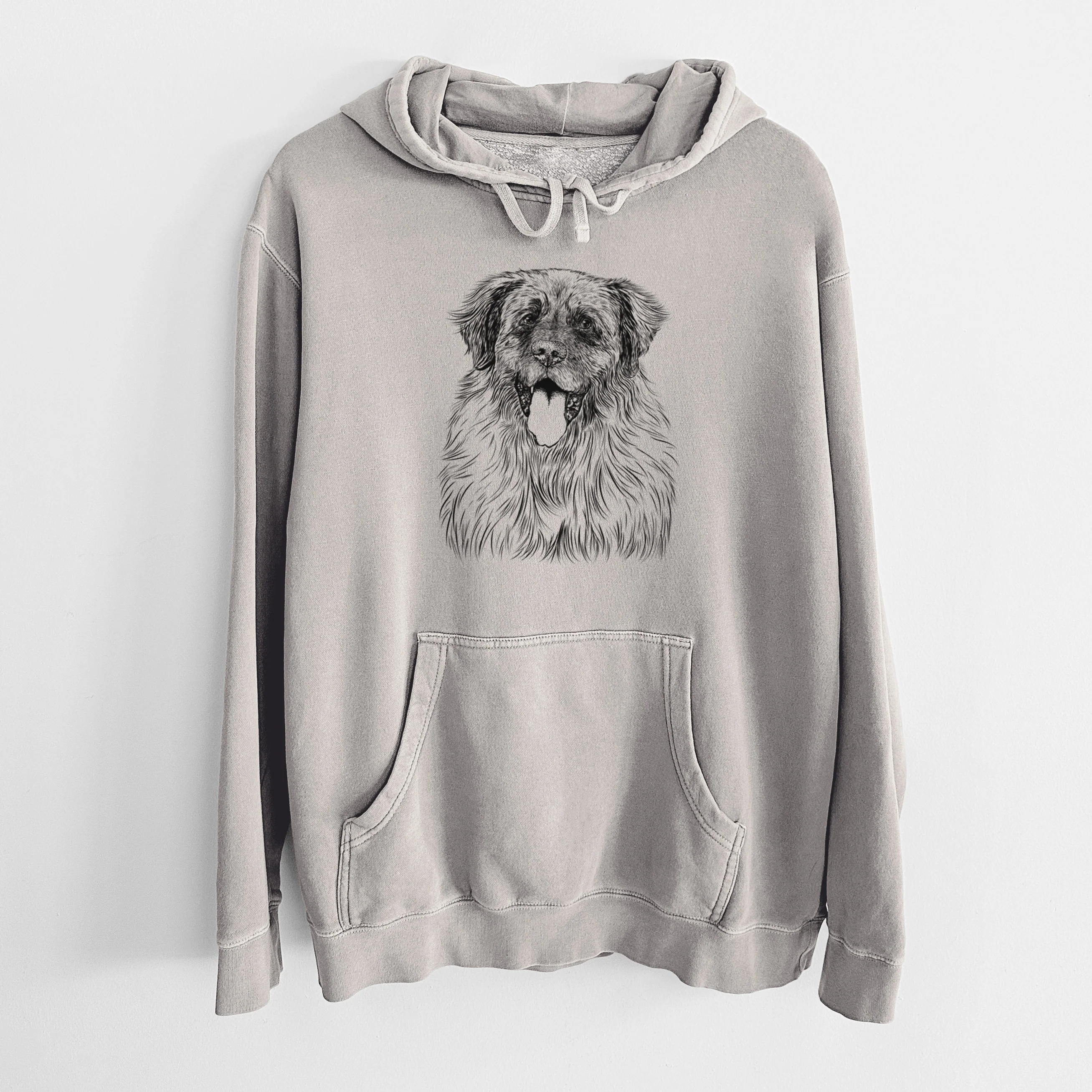 Bare Bamboo the Leonberger - Unisex Pigment Dyed Hoodie - Image 5