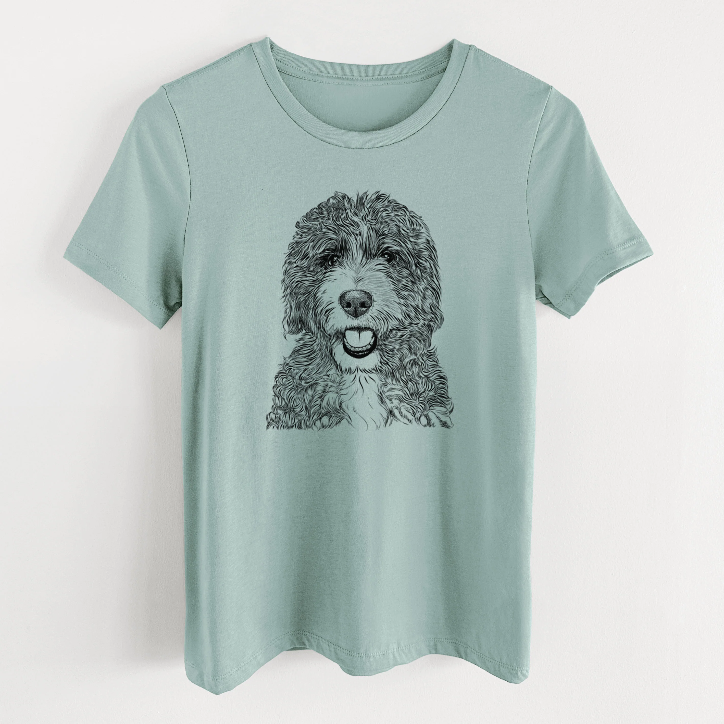 Bare Bash the Bernedoodle - Women's Lightweight Relaxed Fit 100% Cotton Crewneck - Image 10