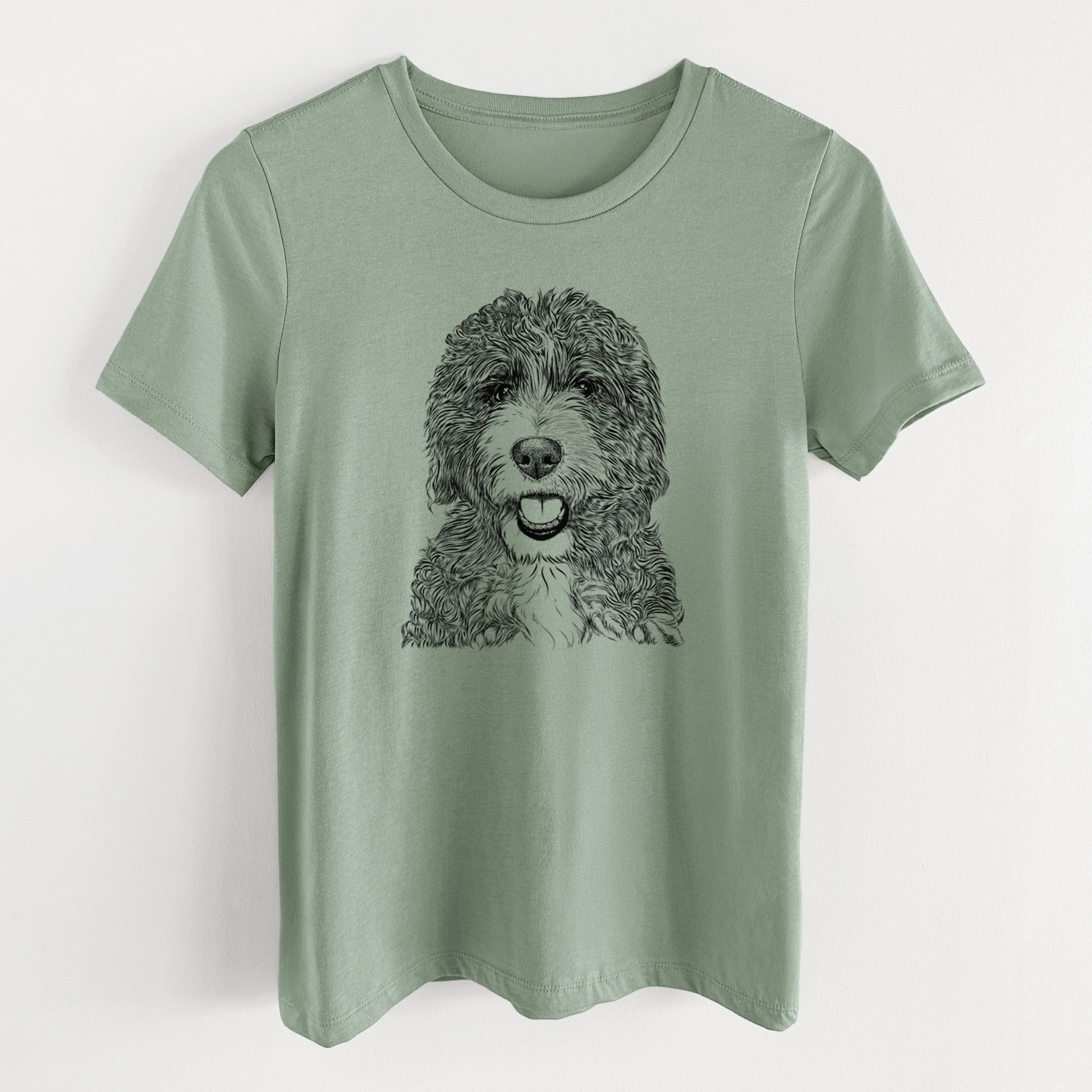 Bare Bash the Bernedoodle - Women's Lightweight Relaxed Fit 100% Cotton Crewneck - Image 11