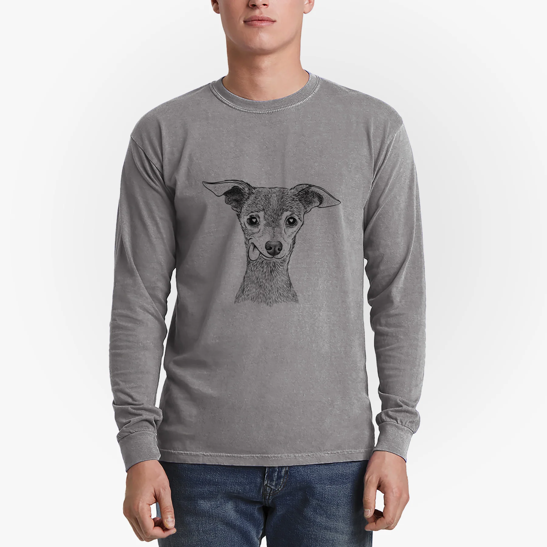 Bare Bebe the Chihuahua - Heavyweight 100% Cotton Long Sleeve - Image 4