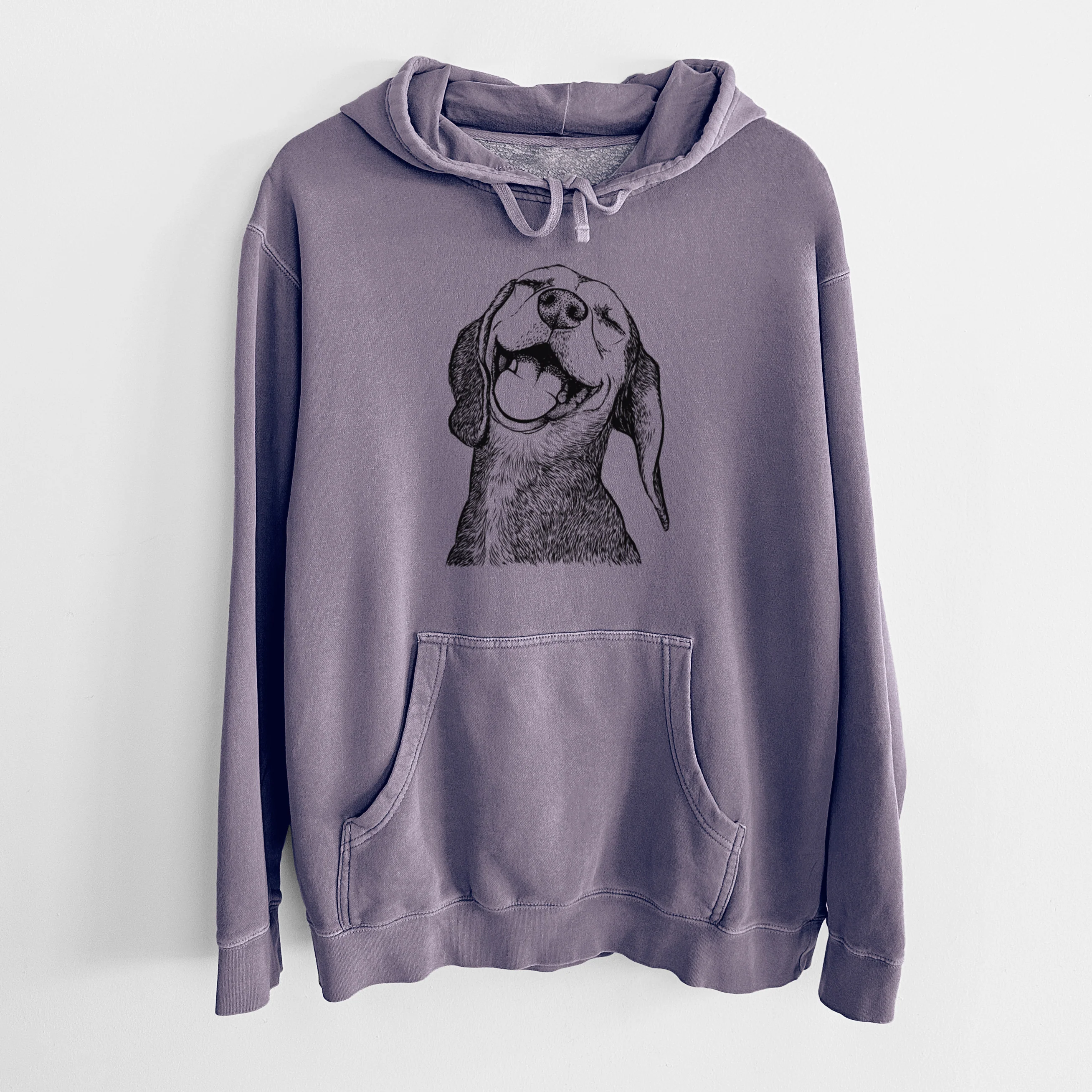 Bare Belle the Hound Mix - Unisex Pigment Dyed Hoodie - Image 9