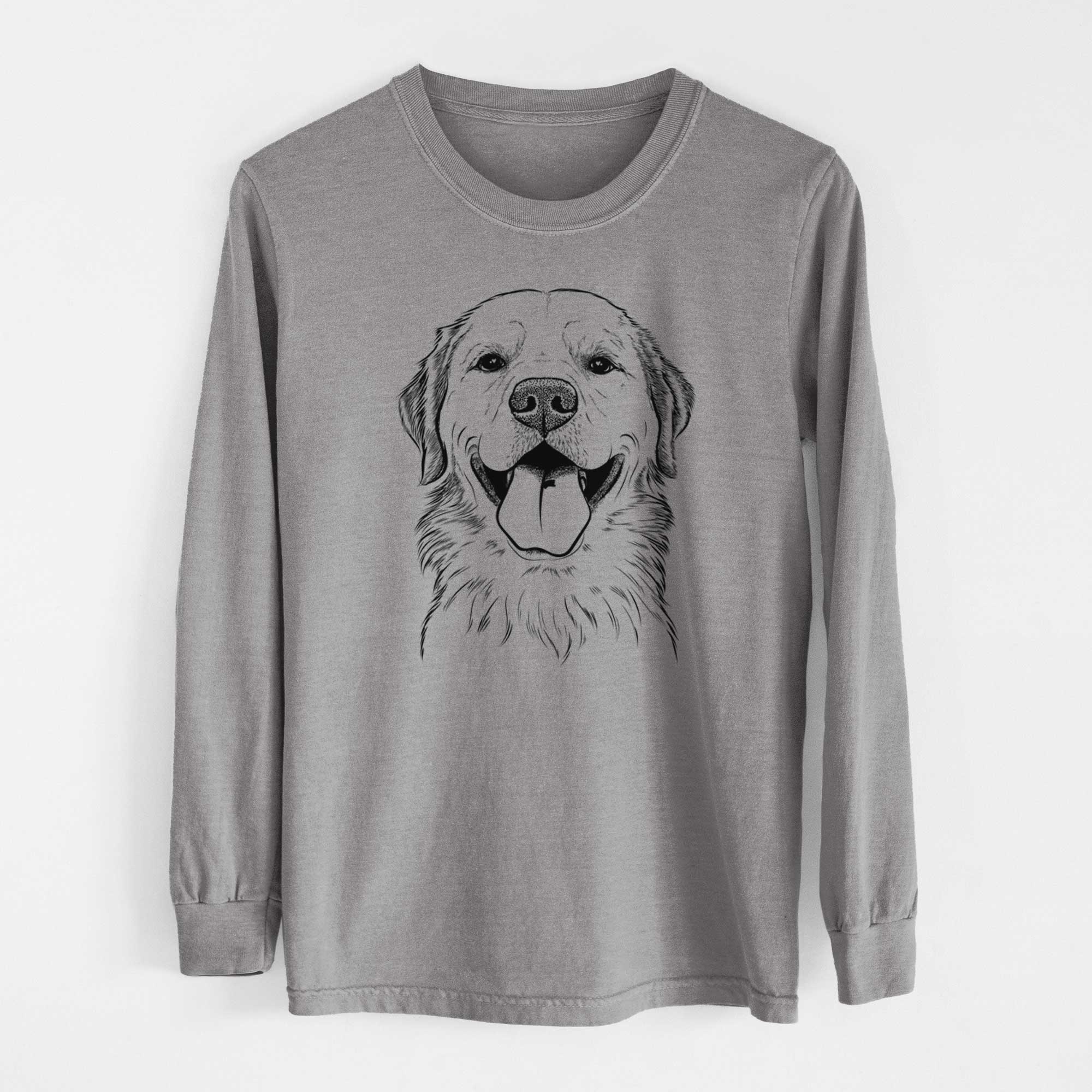 Bare Bennett the Golden Retriever - Men's Heavyweight 100% Cotton Long Sleeve - Image 7