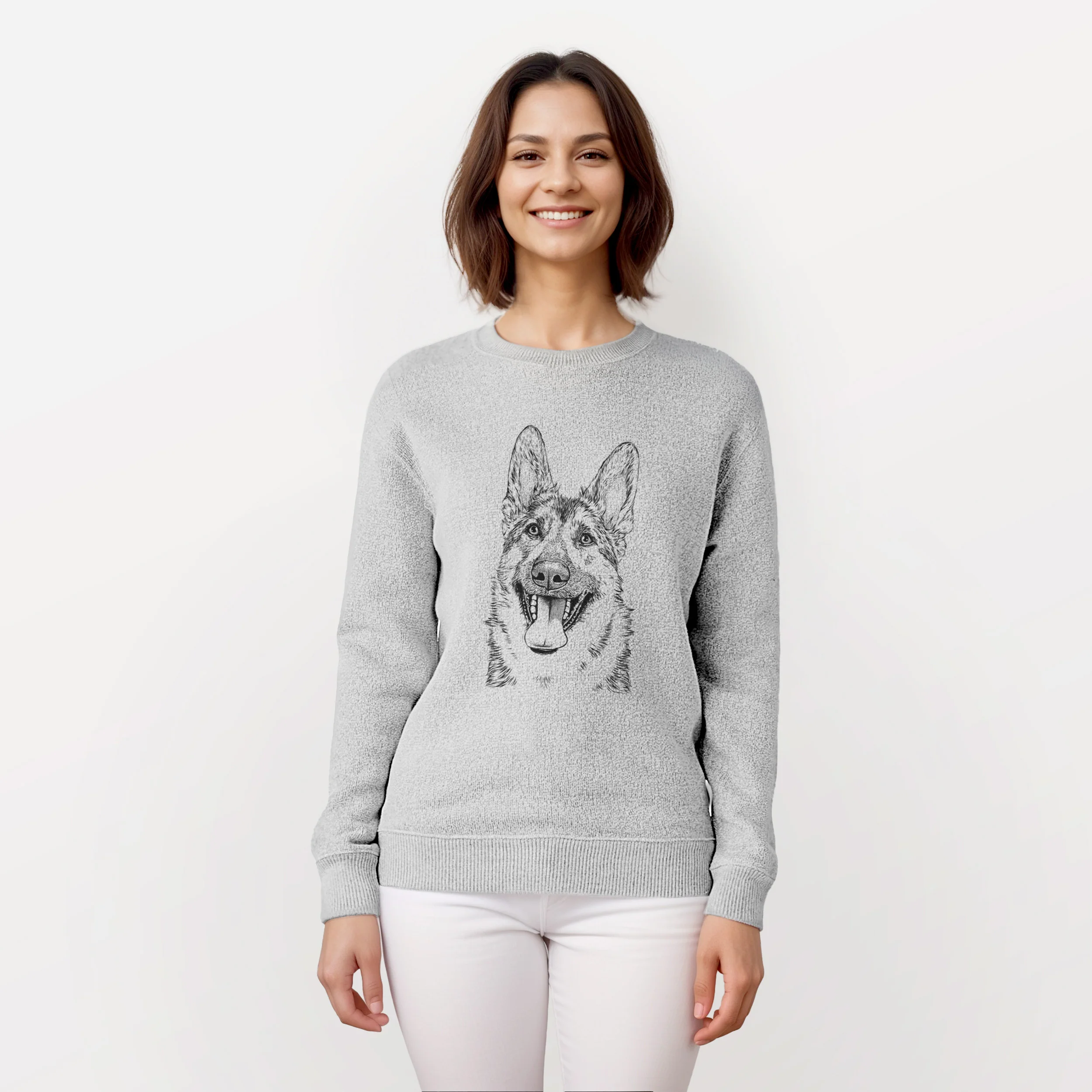 Benson the German Shepherd - Knit Sweatshirt - Image 2