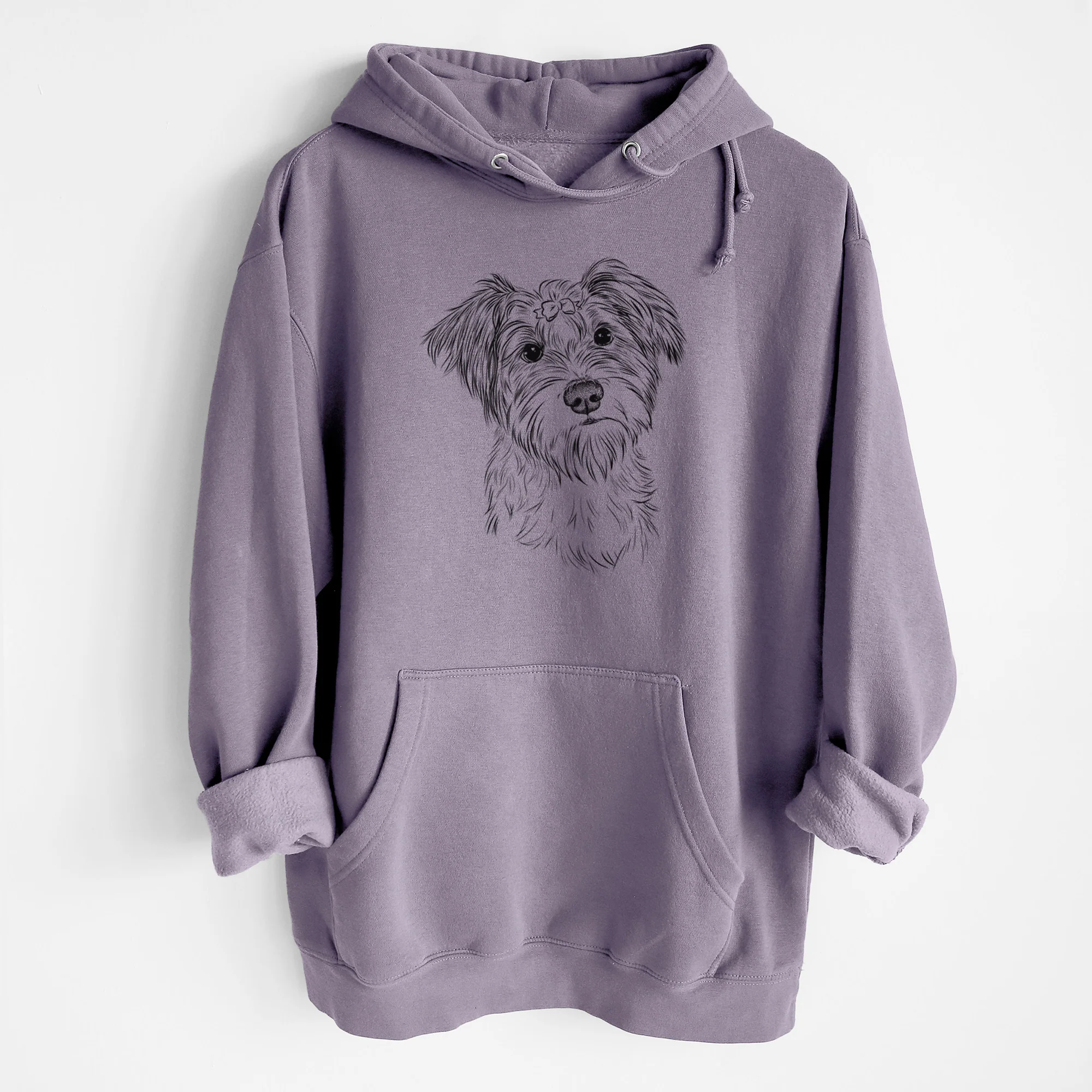 Birdee the Schnauzer Mix- Heavyweight Fleece Hoodie - Image 8