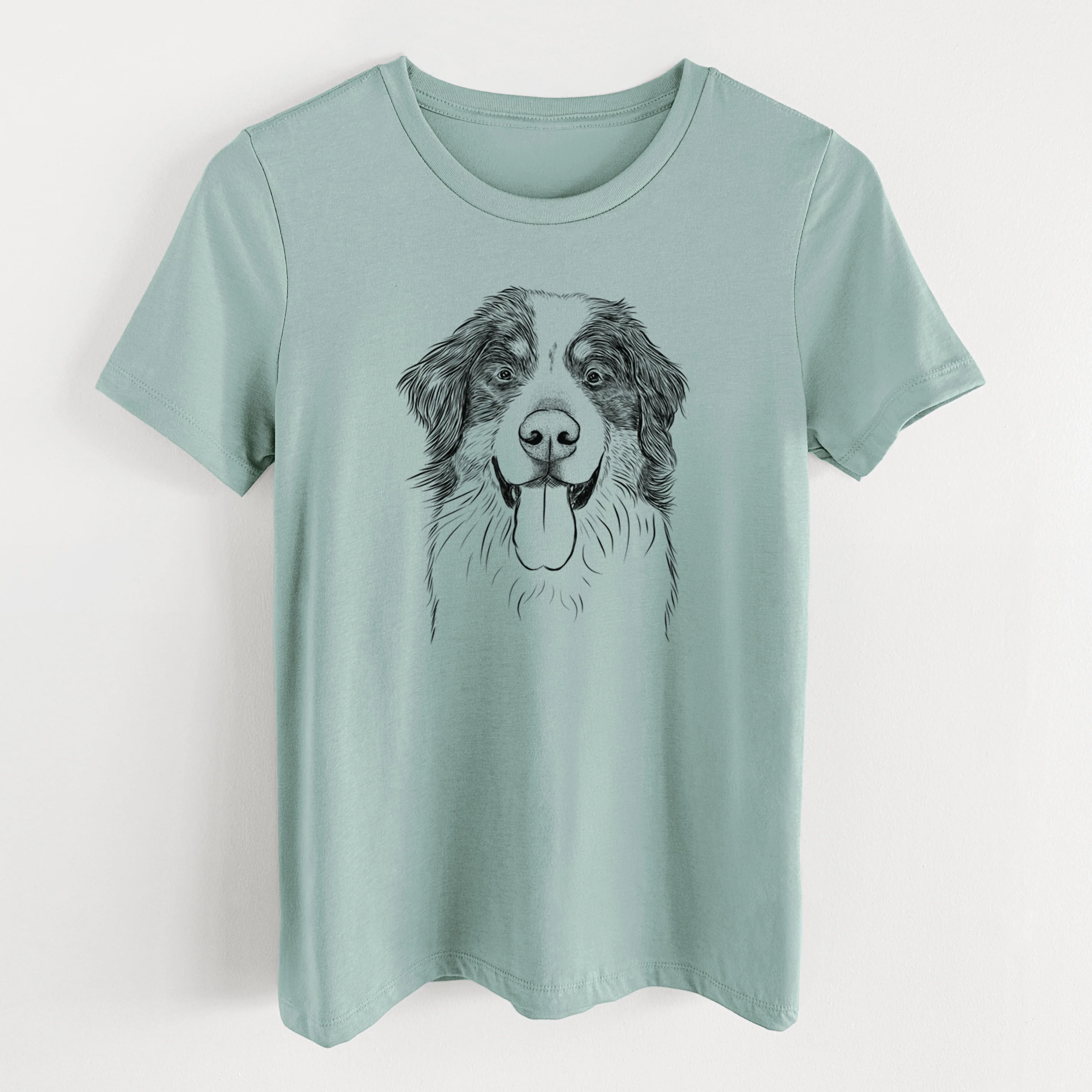 Bare Blaze the Bernese Mountain Dog - Women's Lightweight Relaxed Fit 100% Cotton Crewneck - Image 10