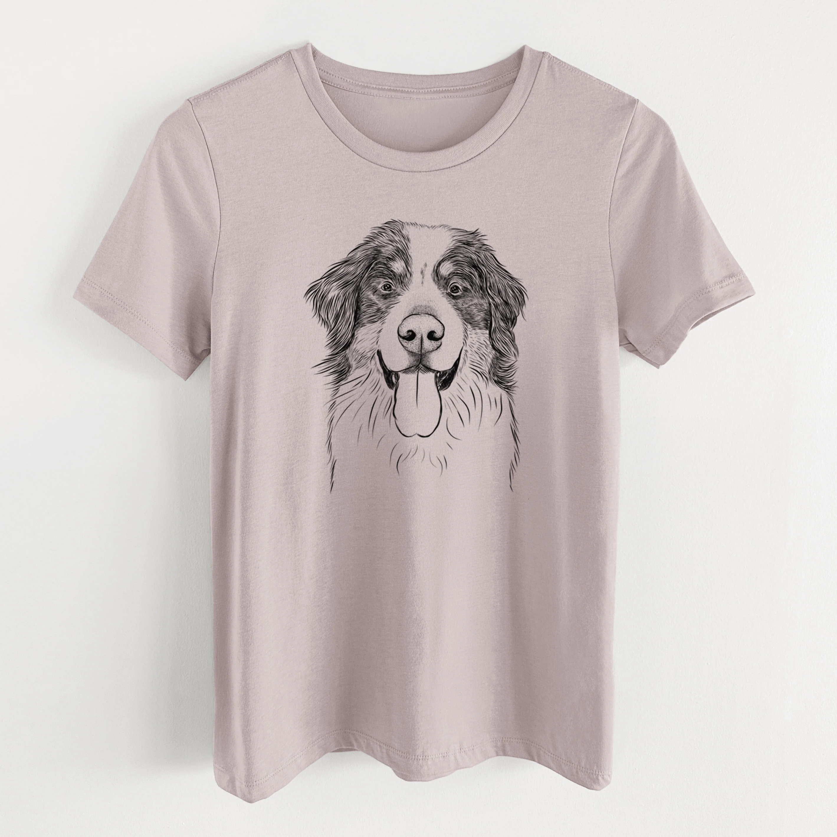 Bare Blaze the Bernese Mountain Dog - Women's Lightweight Relaxed Fit 100% Cotton Crewneck - Image 15