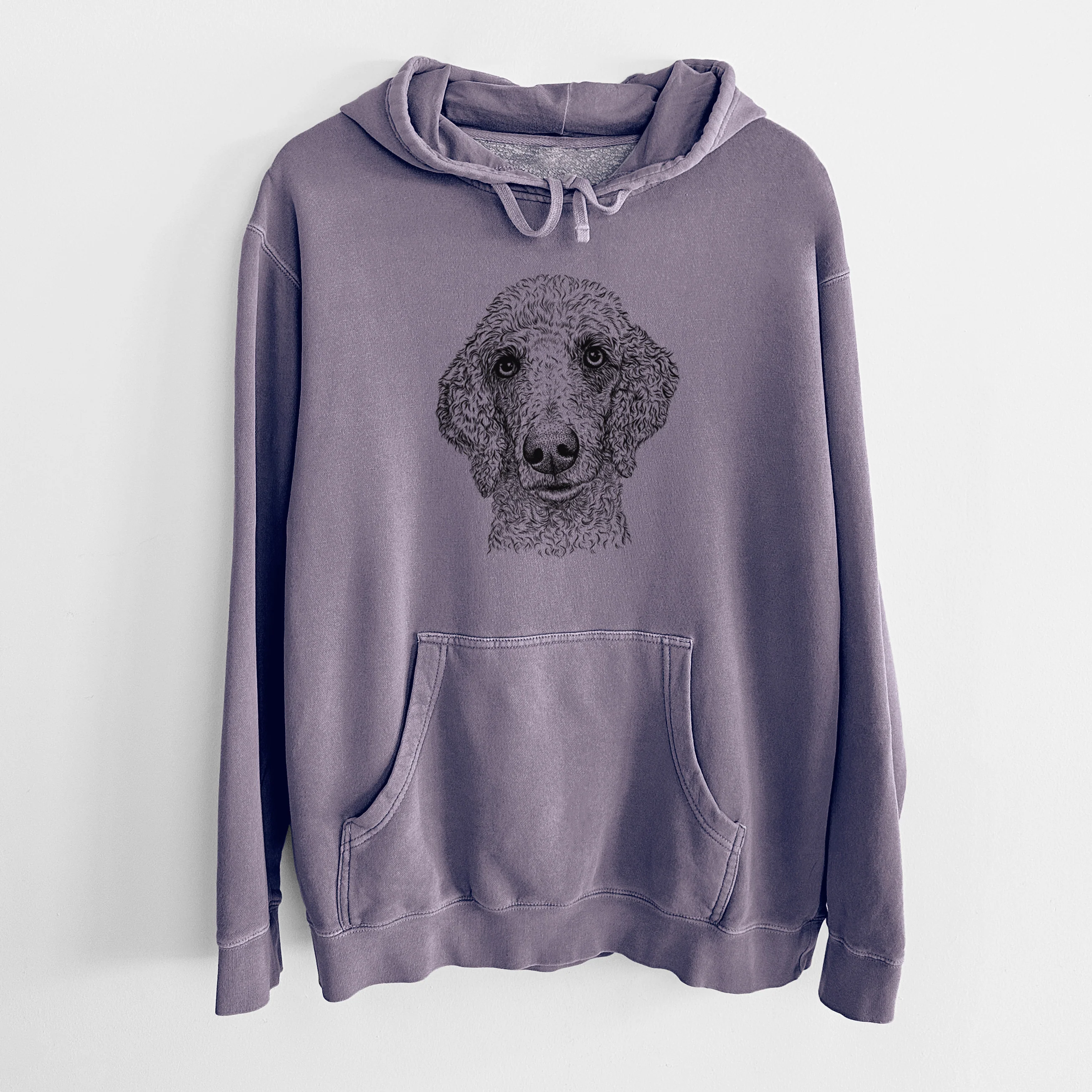 Bare Blossom the Poodle - Unisex Pigment Dyed Hoodie - Image 9