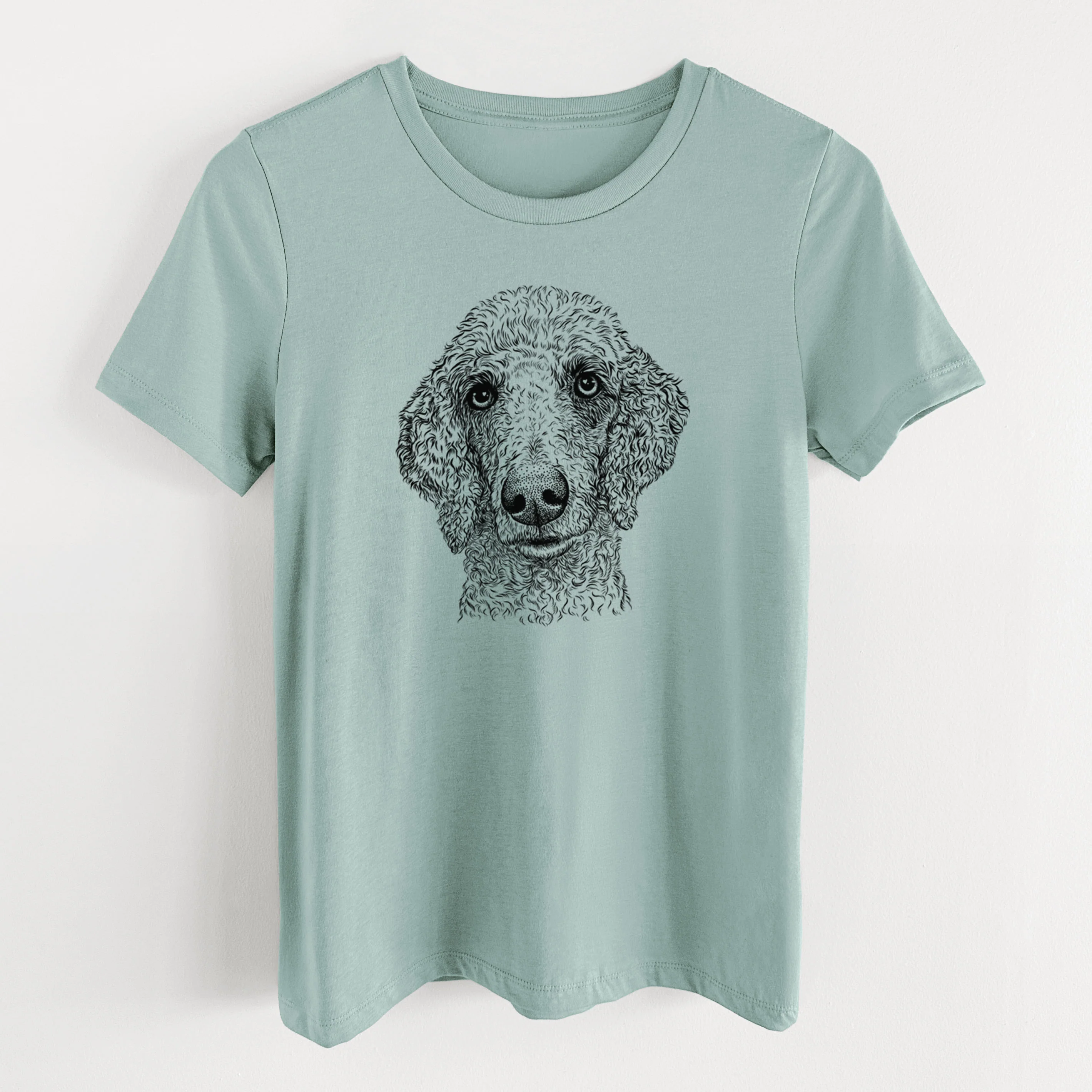 Bare Blossom the Poodle - Women's Lightweight Relaxed Fit 100% Cotton Crewneck - Image 10
