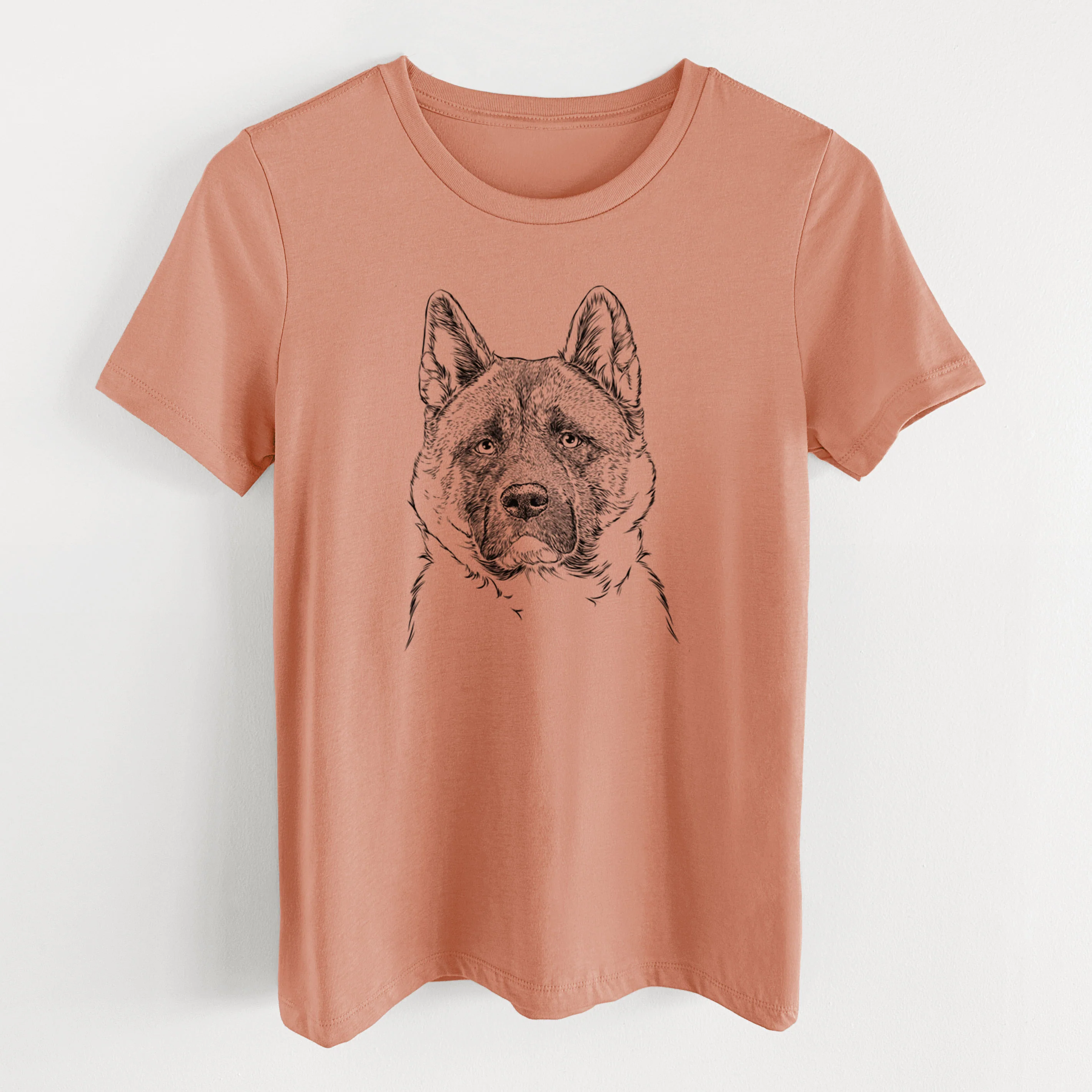 Bare Bo the American Akita - Women's Lightweight Relaxed Fit 100% Cotton Crewneck - Image 13