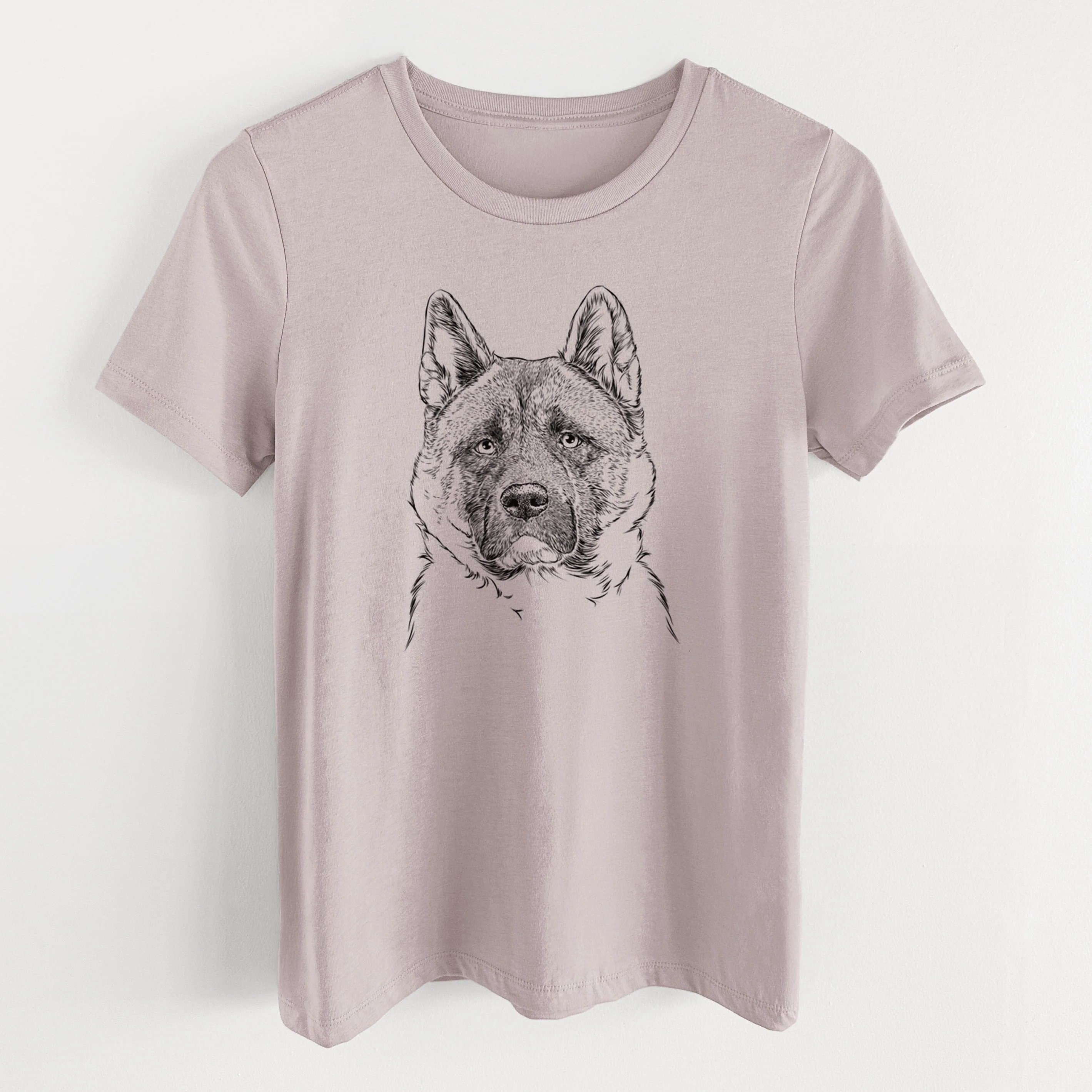 Bare Bo the American Akita - Women's Lightweight Relaxed Fit 100% Cotton Crewneck - Image 15