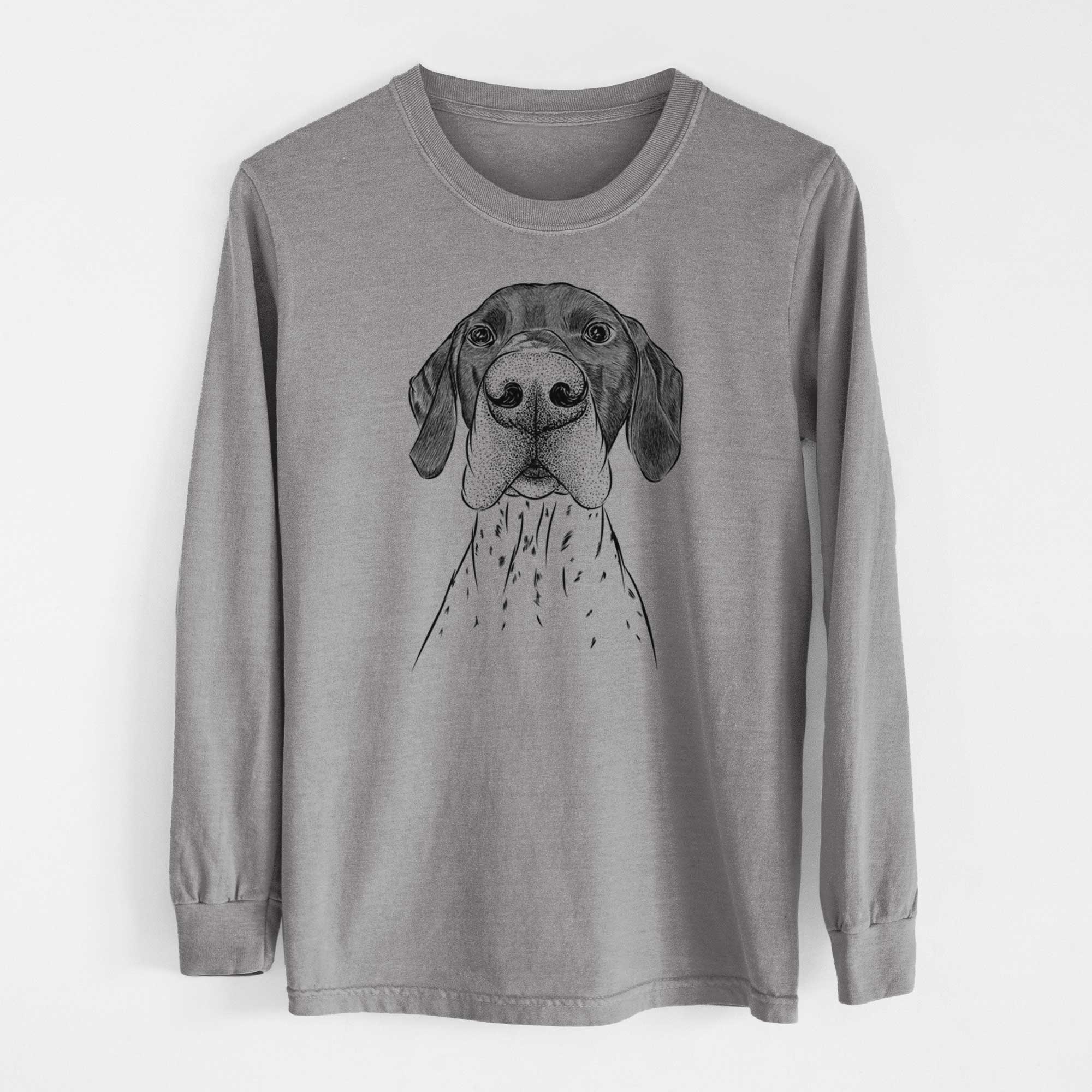 Bare Booze the German Shorthaired Pointer - Men's Heavyweight 100% Cotton Long Sleeve - Image 7