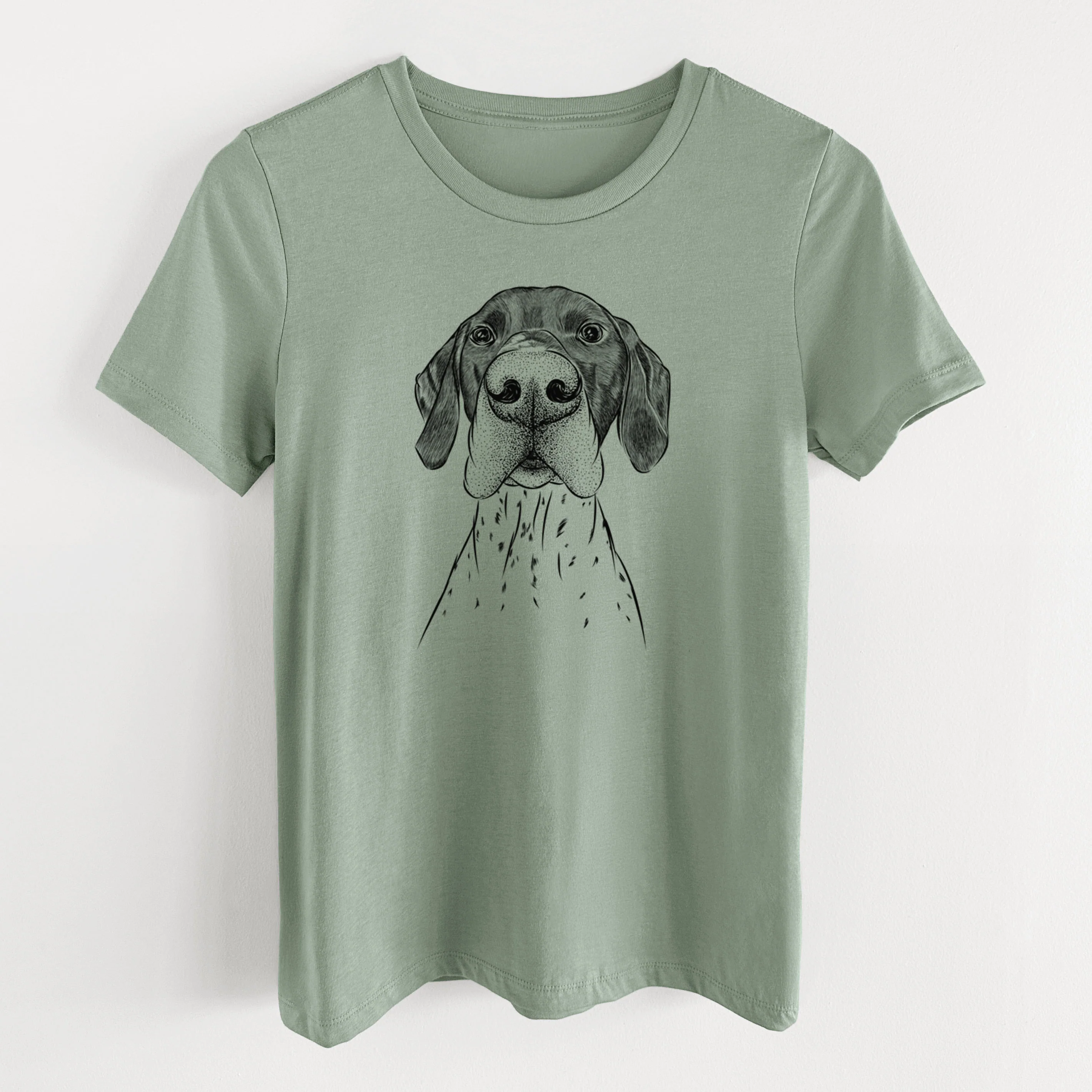 Bare Booze the German Shorthaired Pointer - Women's Lightweight Relaxed Fit 100% Cotton Crewneck - Image 11