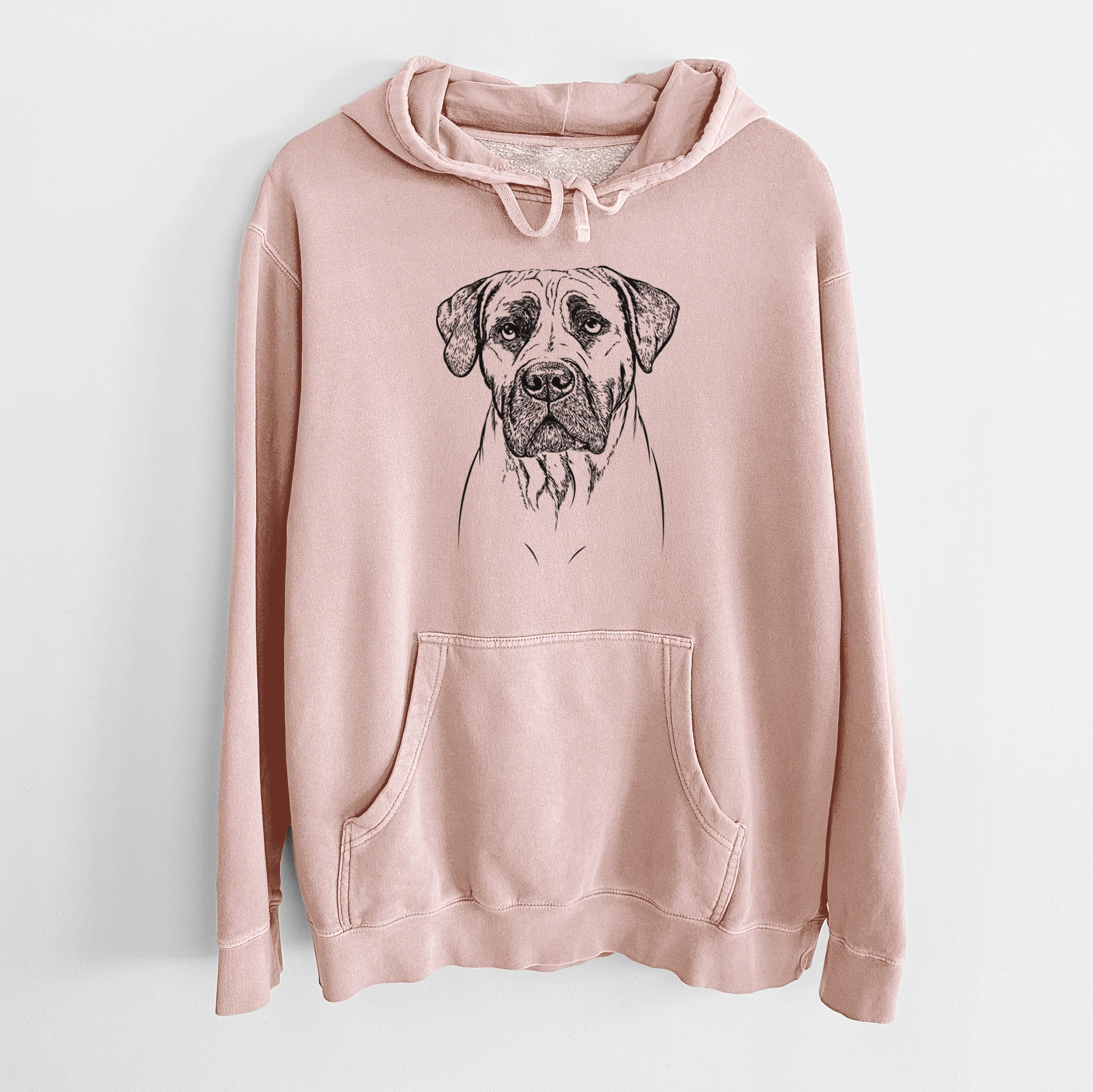 Bare Boris the Boerboel - Unisex Pigment Dyed Hoodie - Image 6