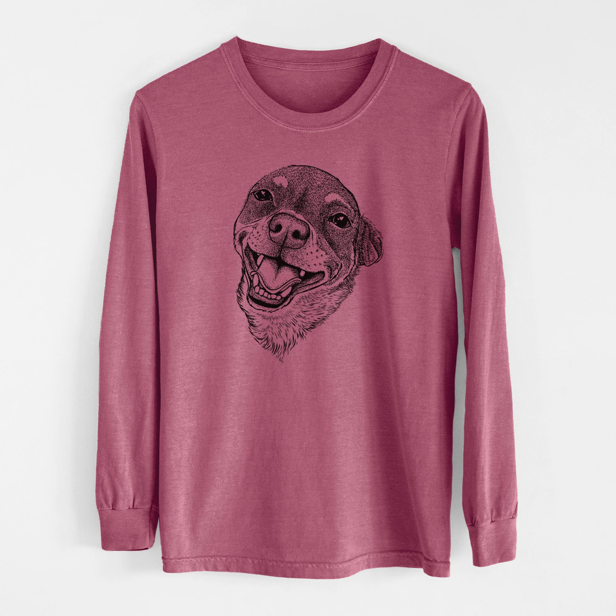 Bare Boss the Chihuahua - Men's Heavyweight 100% Cotton Long Sleeve - Image 10