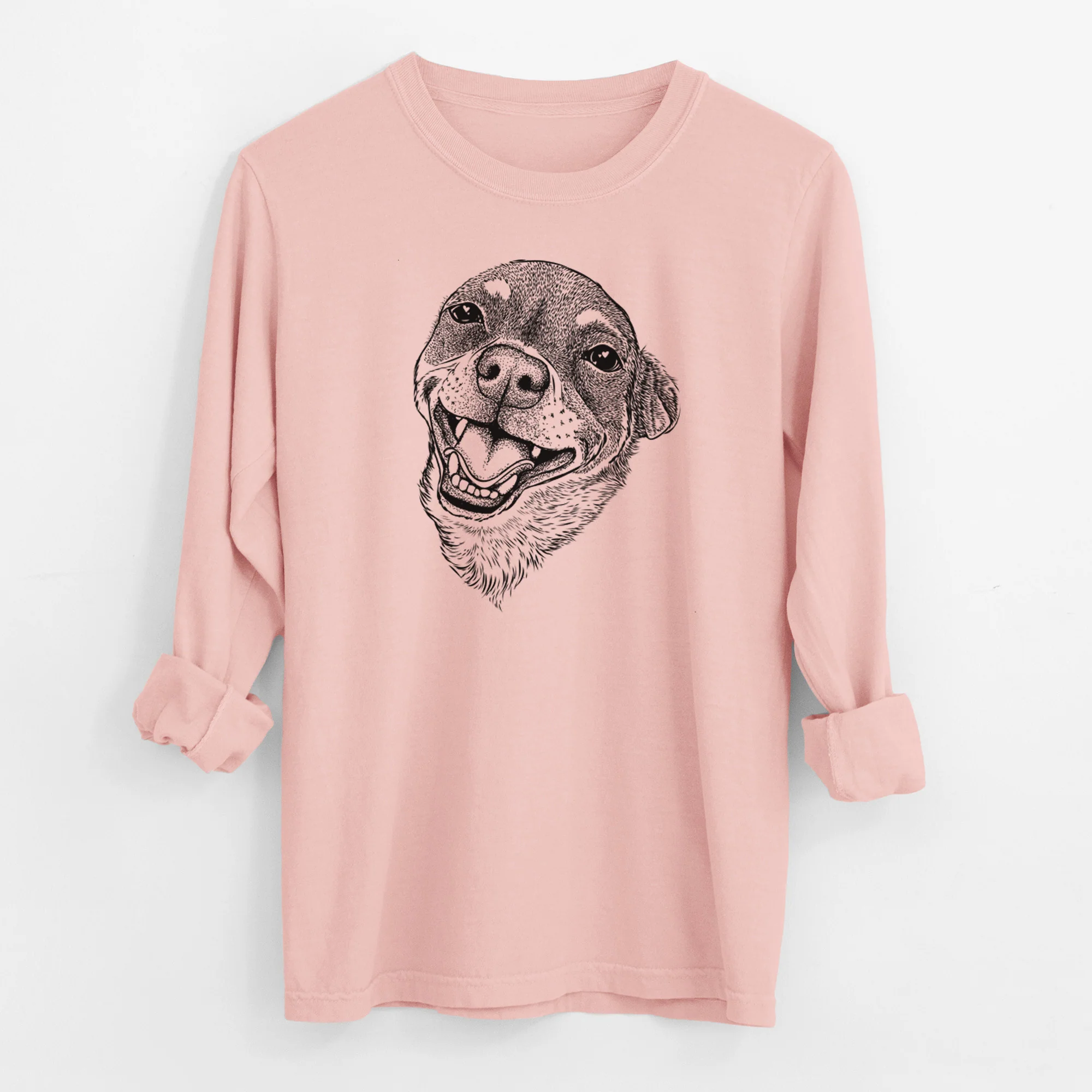 Bare Boss the Chihuahua - Men's Heavyweight 100% Cotton Long Sleeve - Image 11