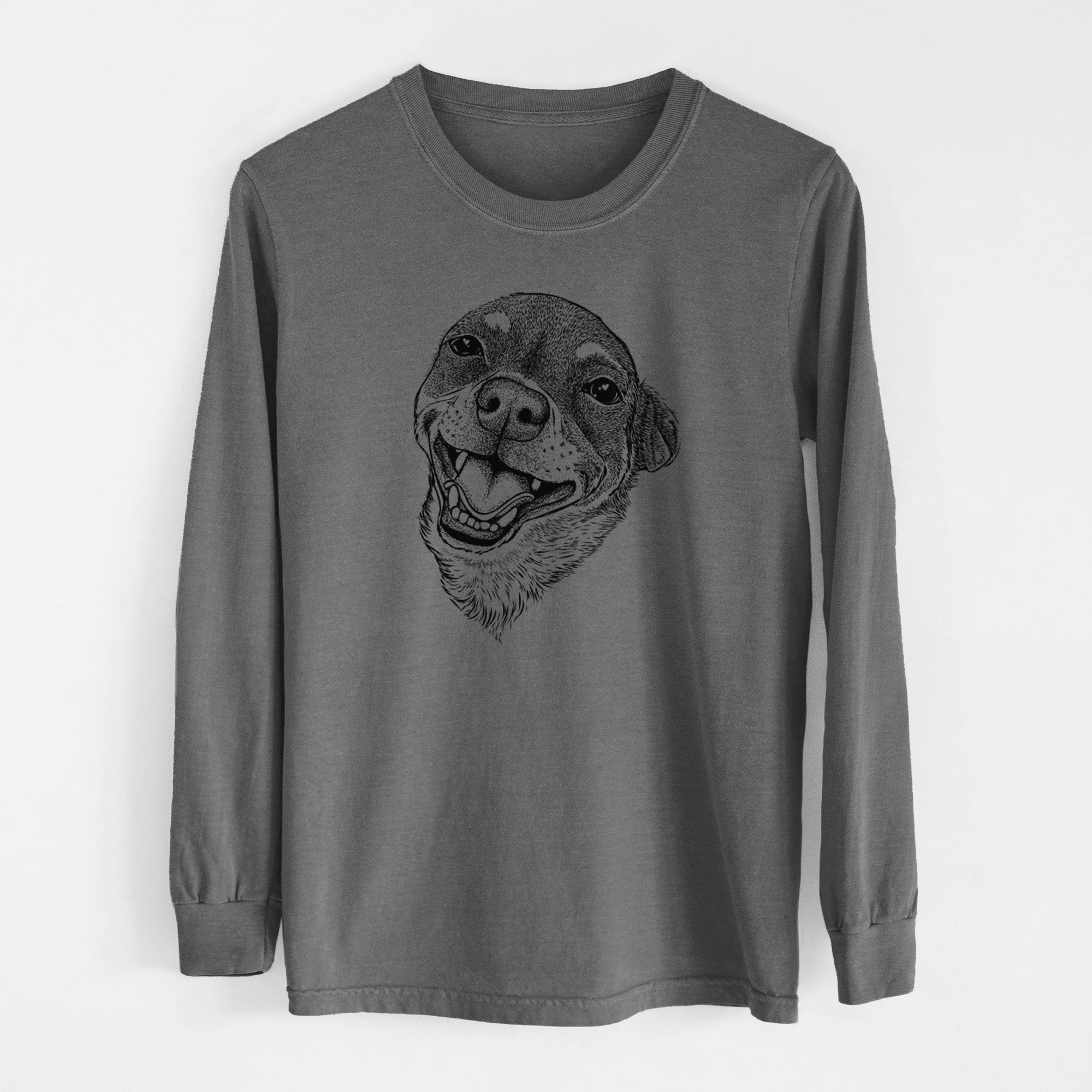 Bare Boss the Chihuahua - Men's Heavyweight 100% Cotton Long Sleeve - Image 14