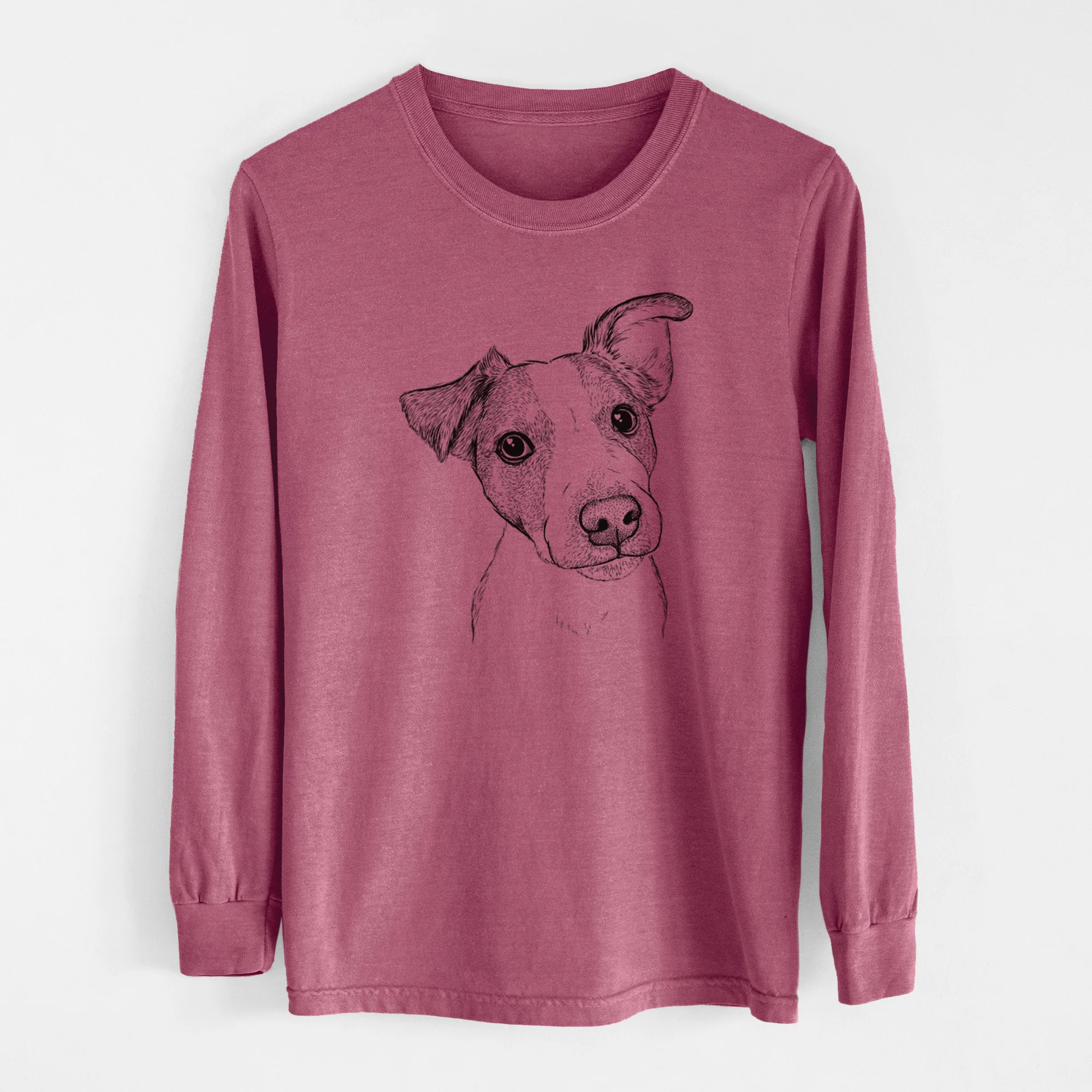Bare Bosse the Jack Russell Terrier - Men's Heavyweight 100% Cotton Long Sleeve - Image 10