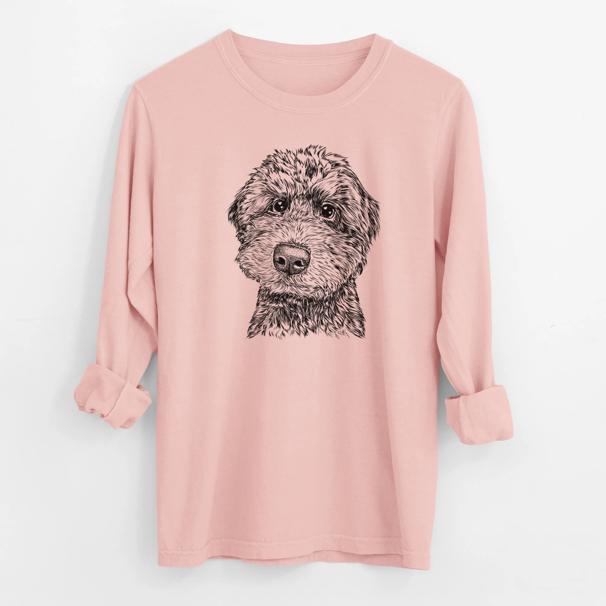 Bare Bowser the Whoodle - Men's Heavyweight 100% Cotton Long Sleeve - Image 11