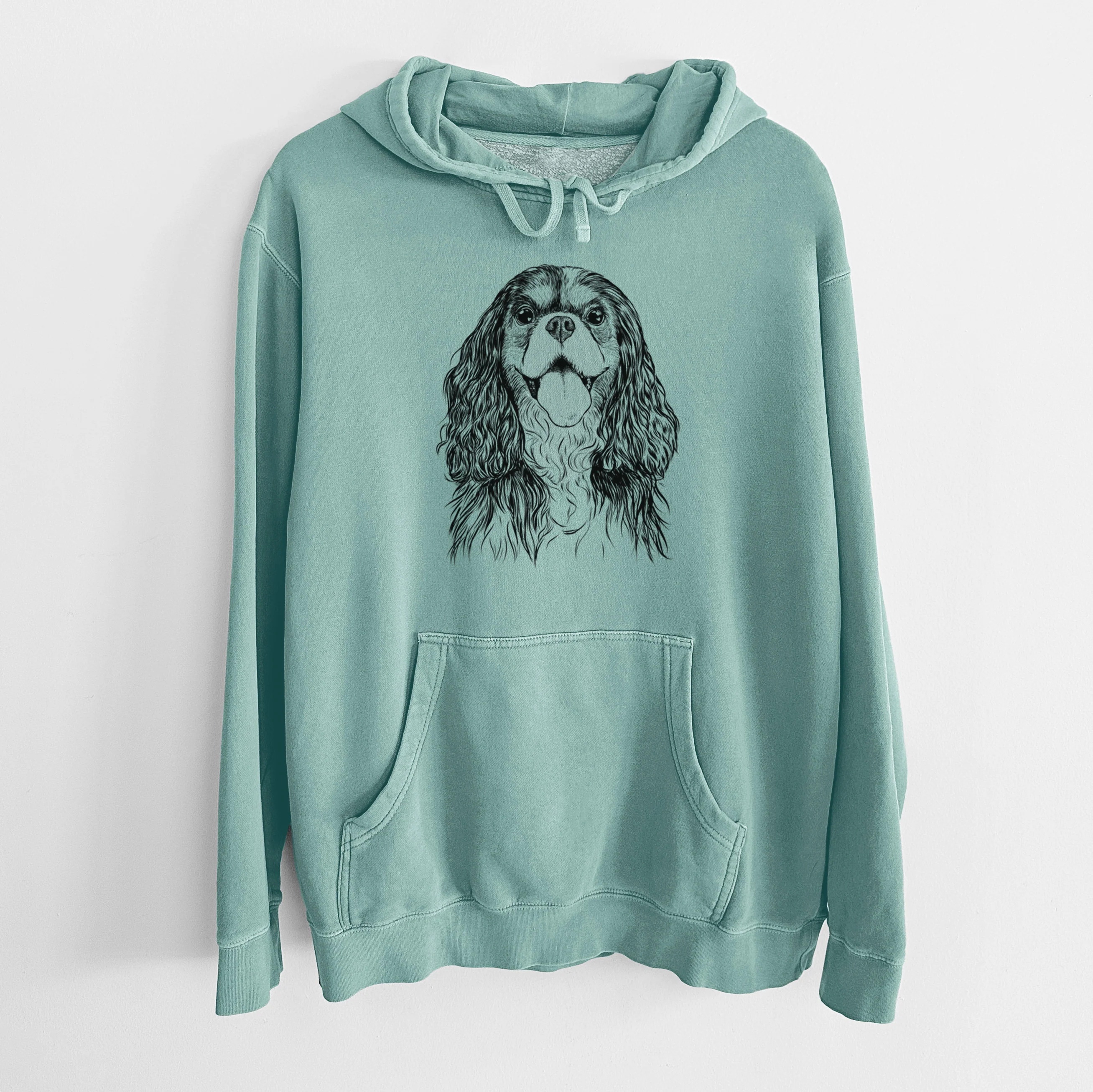 Bare Brandy the Cavalier King Charles Spaniel - Unisex Pigment Dyed Hoodie - Image 10