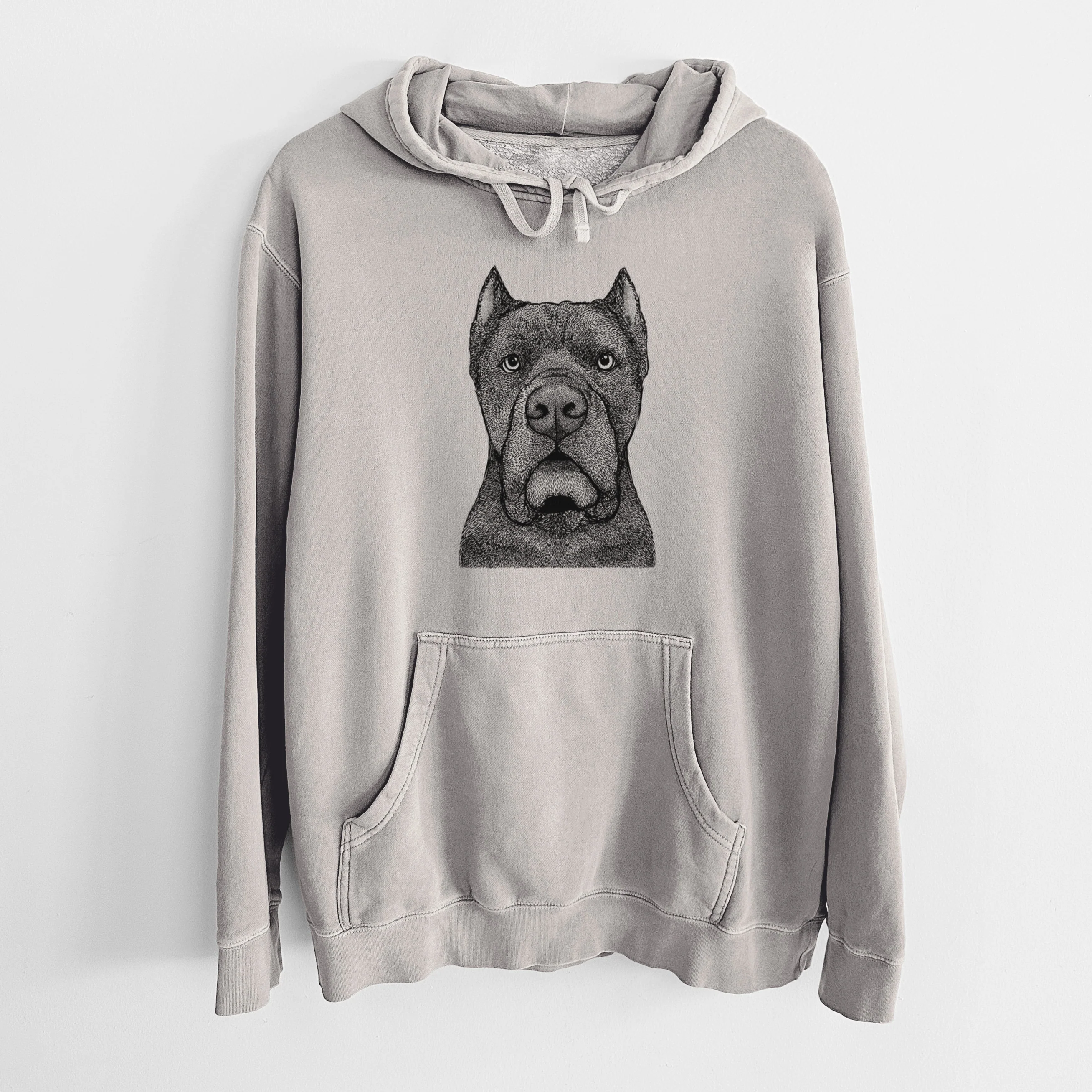 Bare Bruno the Cane Corso - Unisex Pigment Dyed Hoodie - Image 5