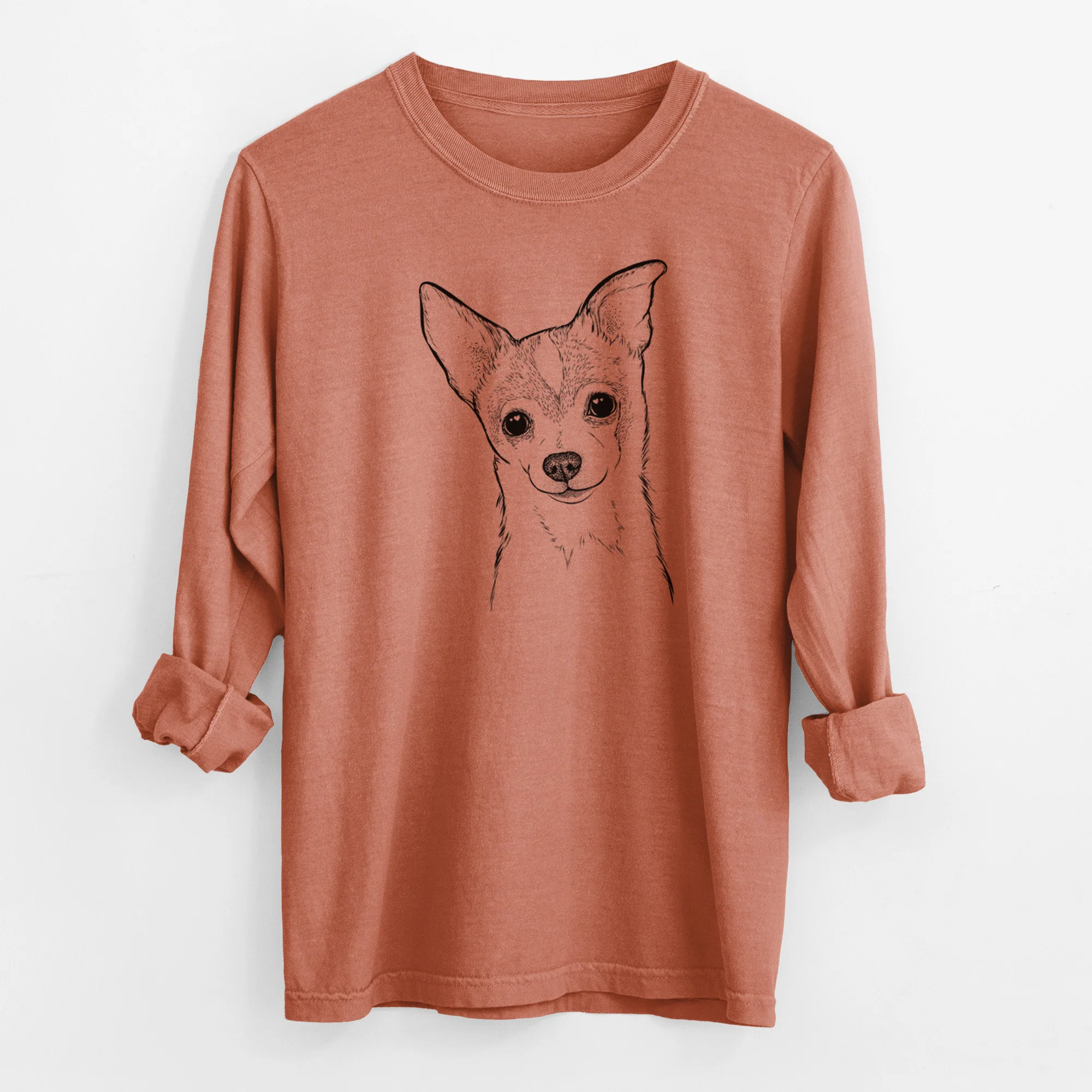 Bare Buggy the Chihuahua - Men's Heavyweight 100% Cotton Long Sleeve - Image 13