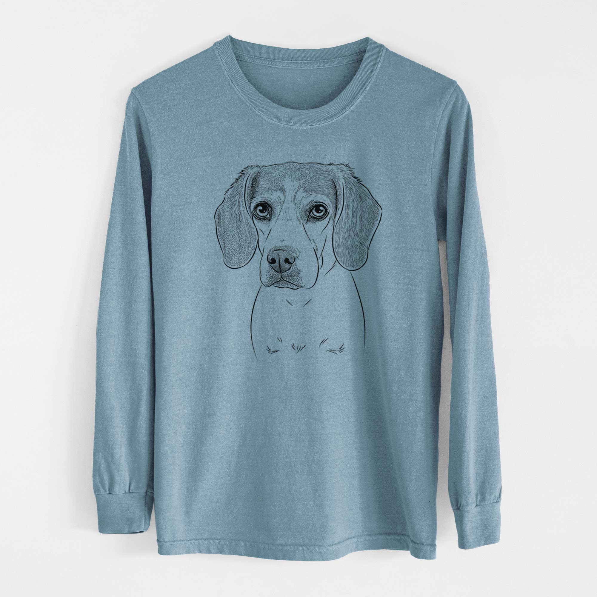 Bare Bumbee the Beagle - Men's Heavyweight 100% Cotton Long Sleeve - Image 8
