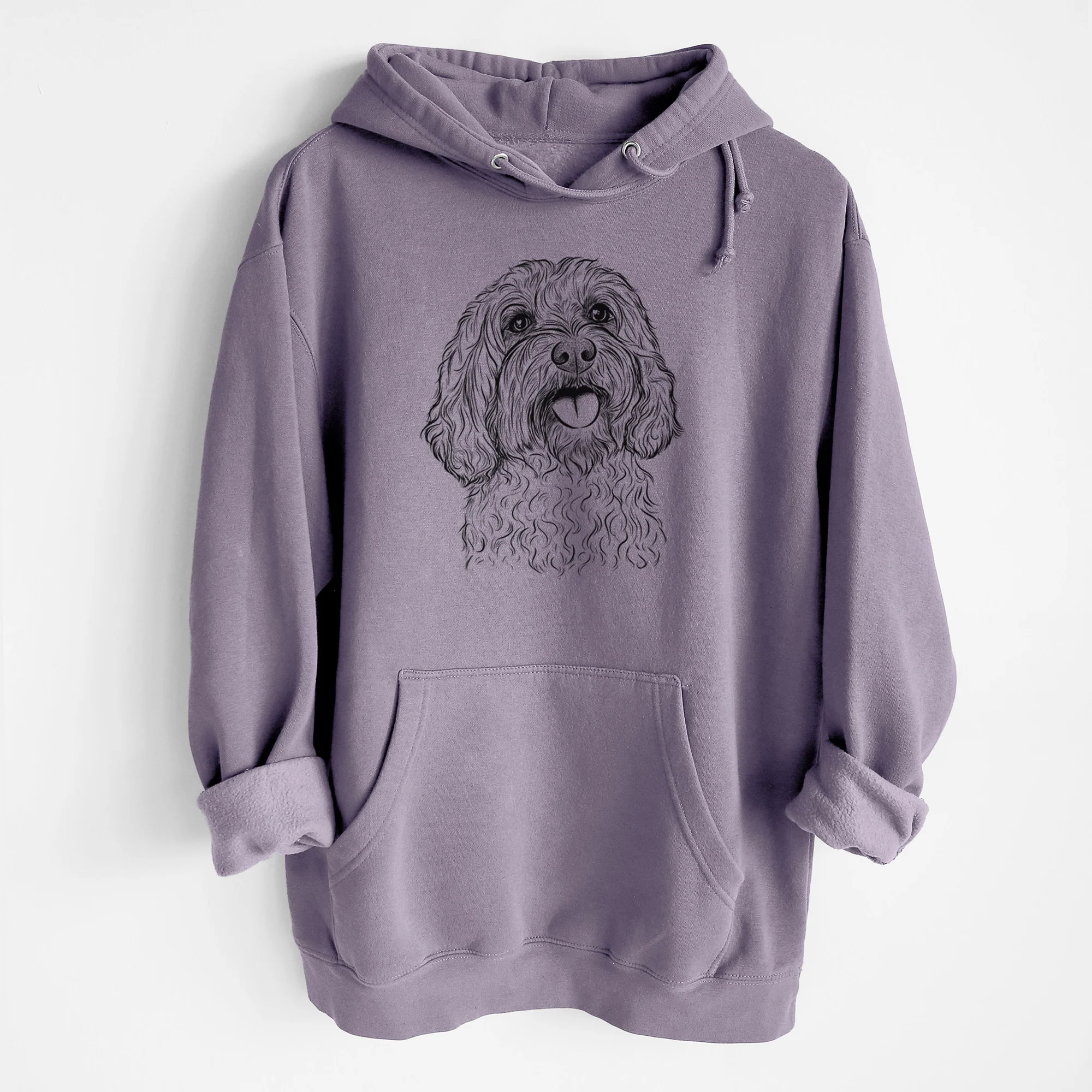 Cali the Cavapoo- Heavyweight Fleece Hoodie - Image 8