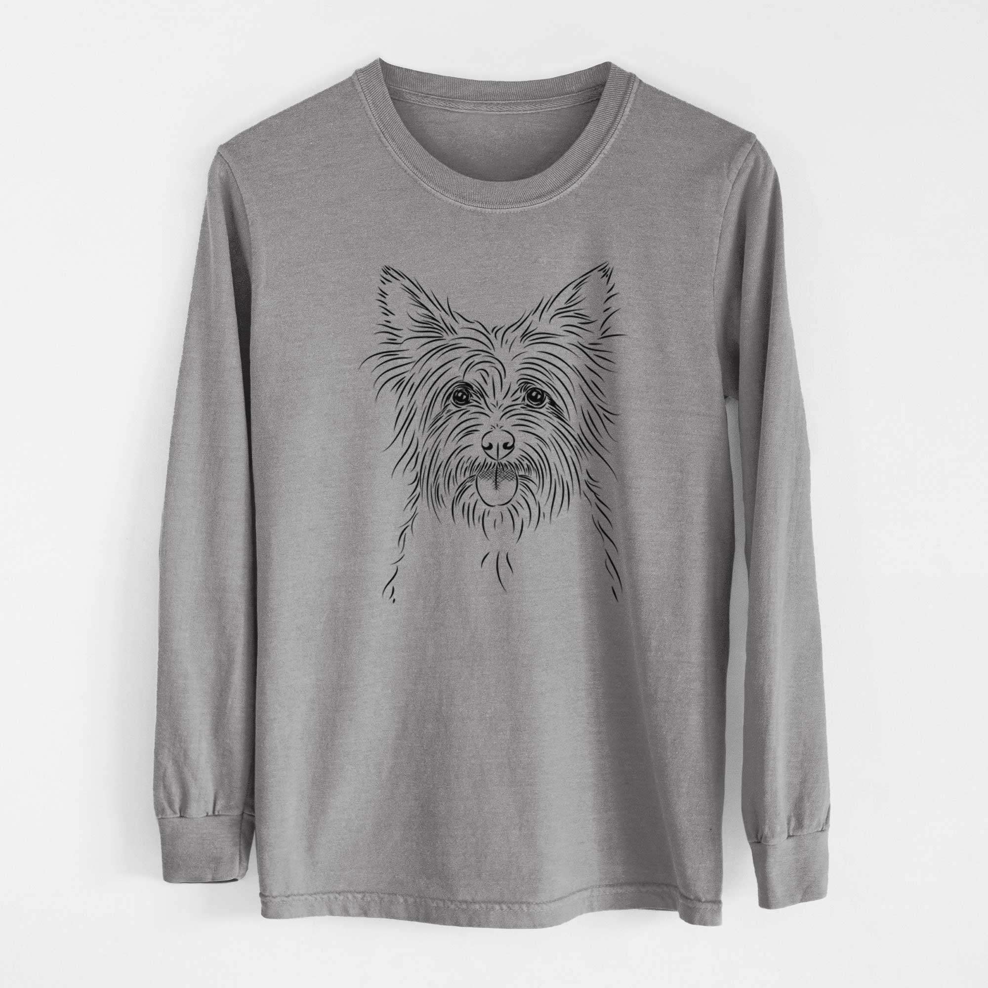 Bare Calum the Cairn Terrier - Men's Heavyweight 100% Cotton Long Sleeve - Image 7