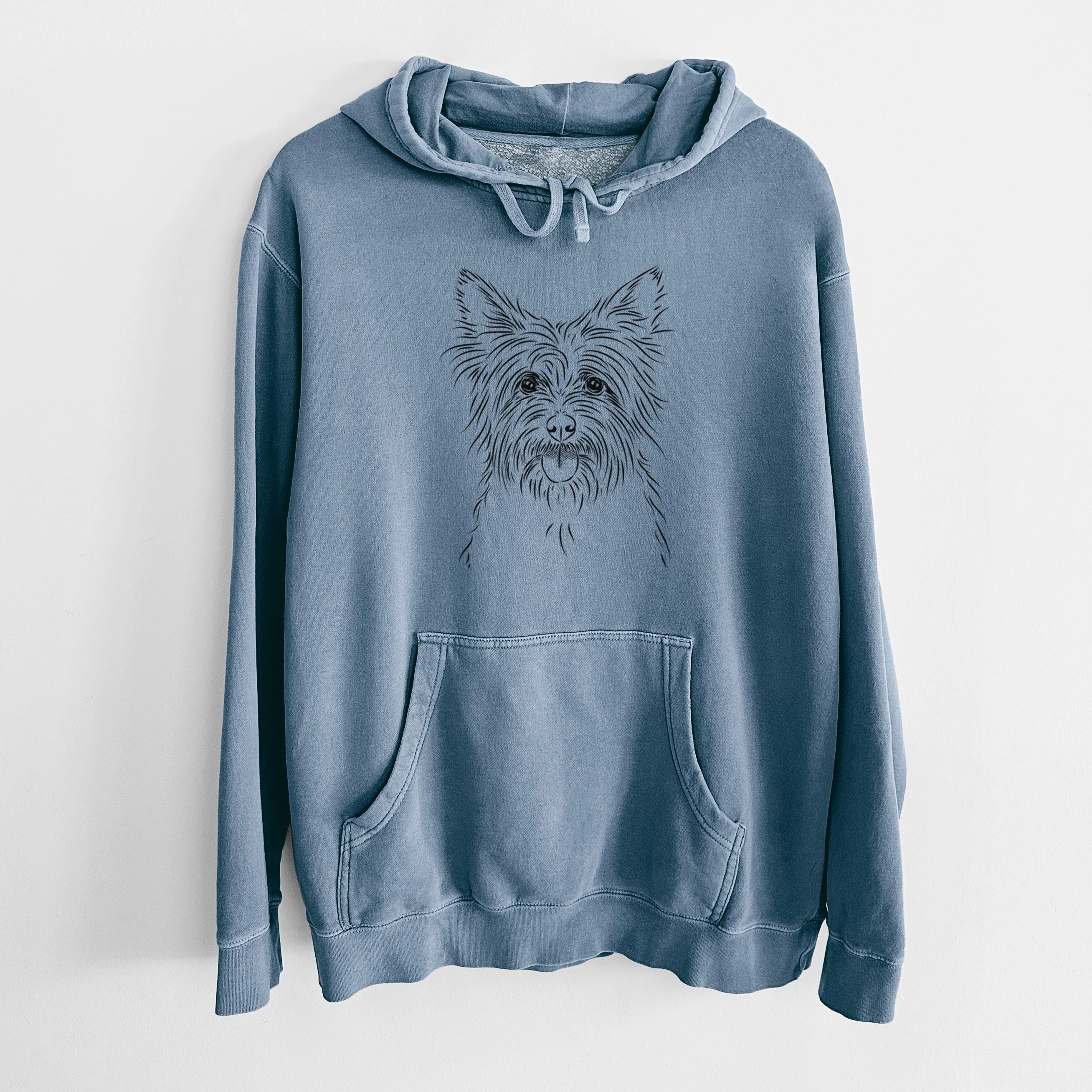 Bare Calum the Cairn Terrier - Unisex Pigment Dyed Hoodie - Image 7