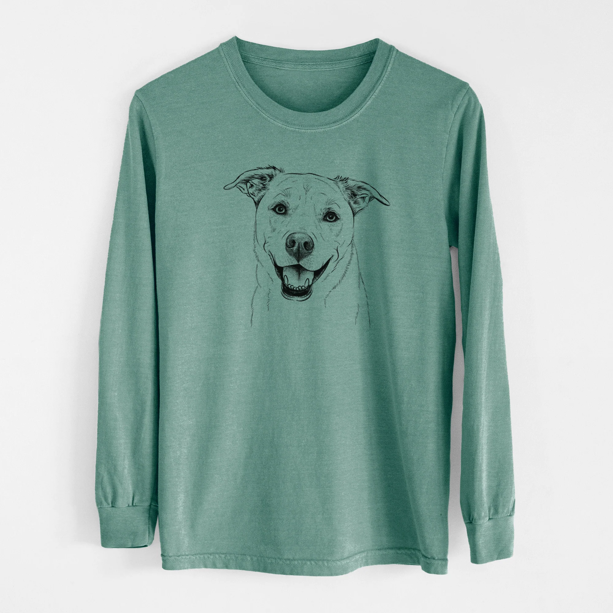 Bare Carl the Mixed Breed - Men's Heavyweight 100% Cotton Long Sleeve - Image 11
