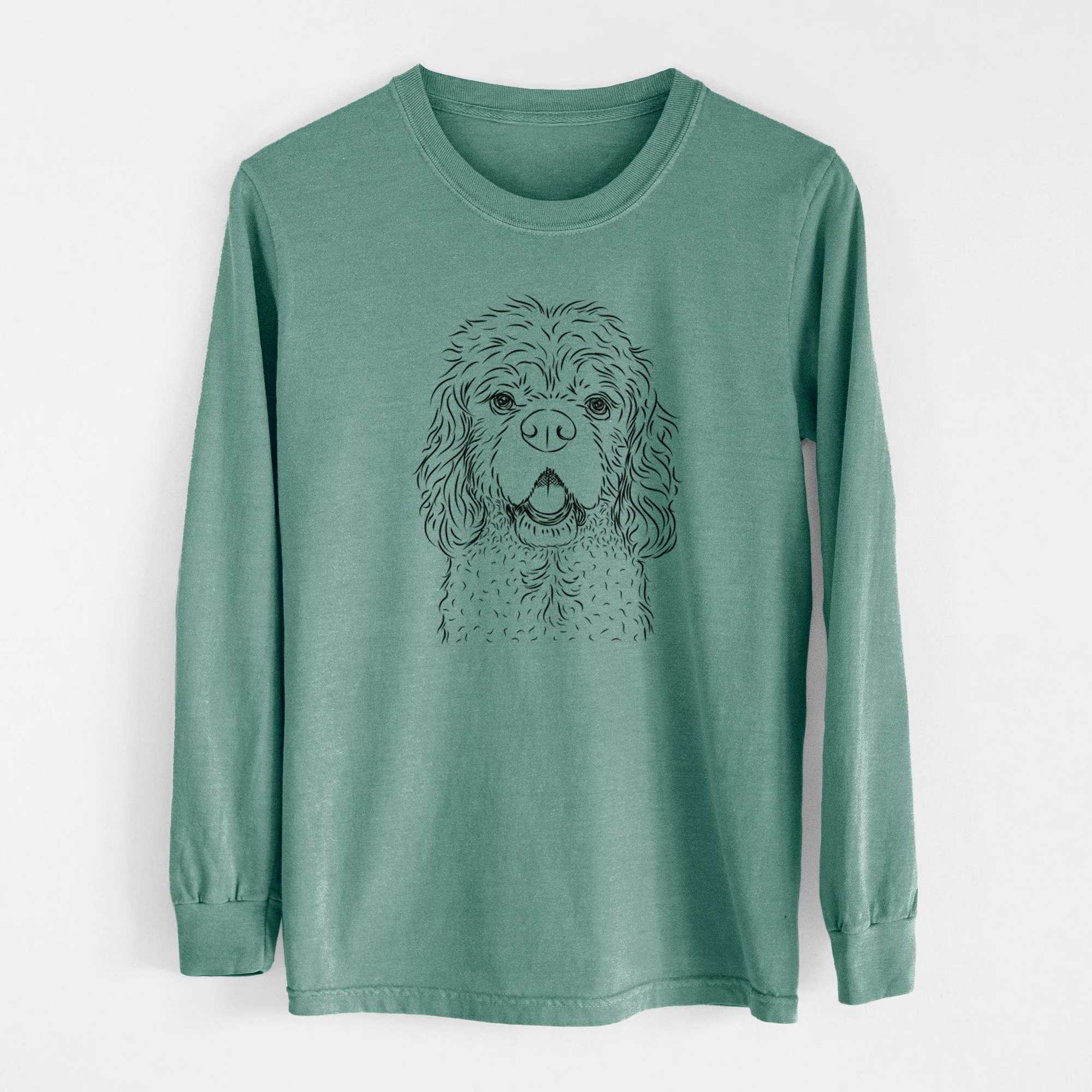 Bare Casey the American Cocker Spaniel - Men's Heavyweight 100% Cotton Long Sleeve - Image 12